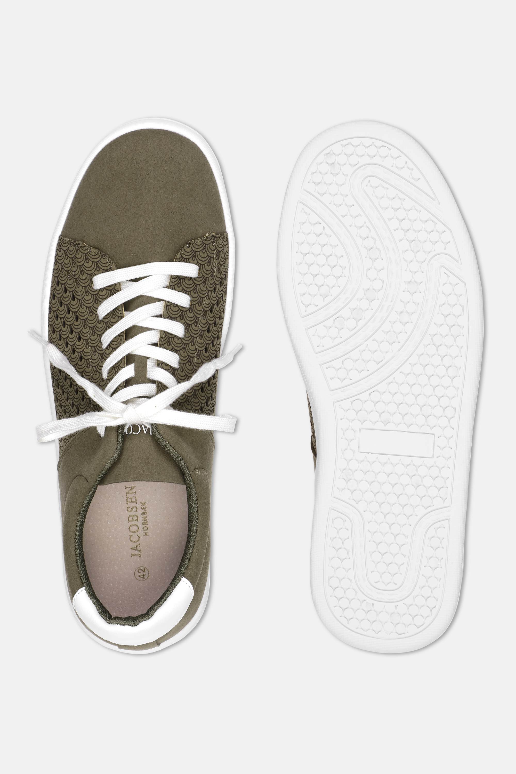 City Sneaker Herre - Deep Olive White
