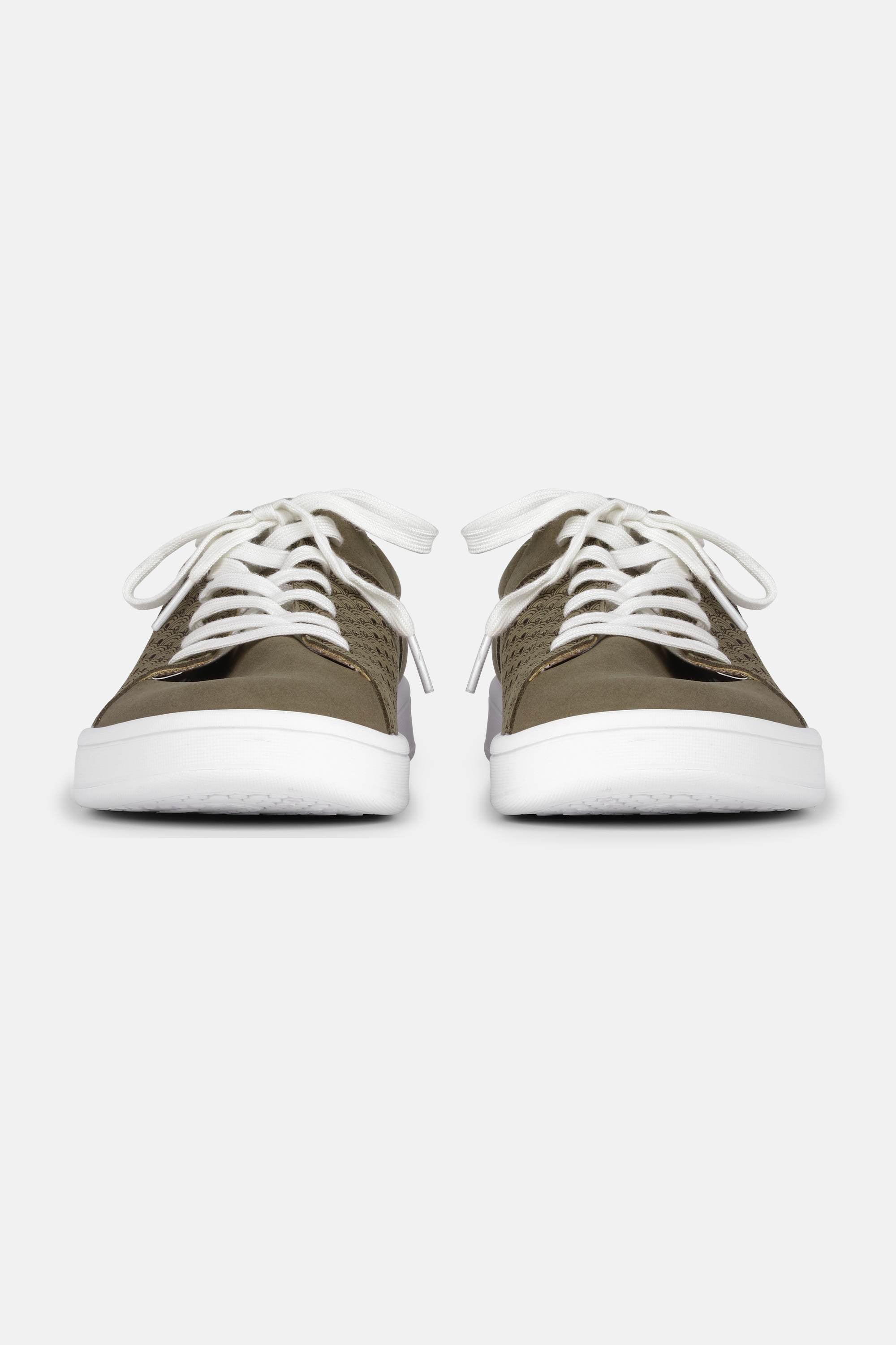 City Sneaker Herre - Deep Olive White