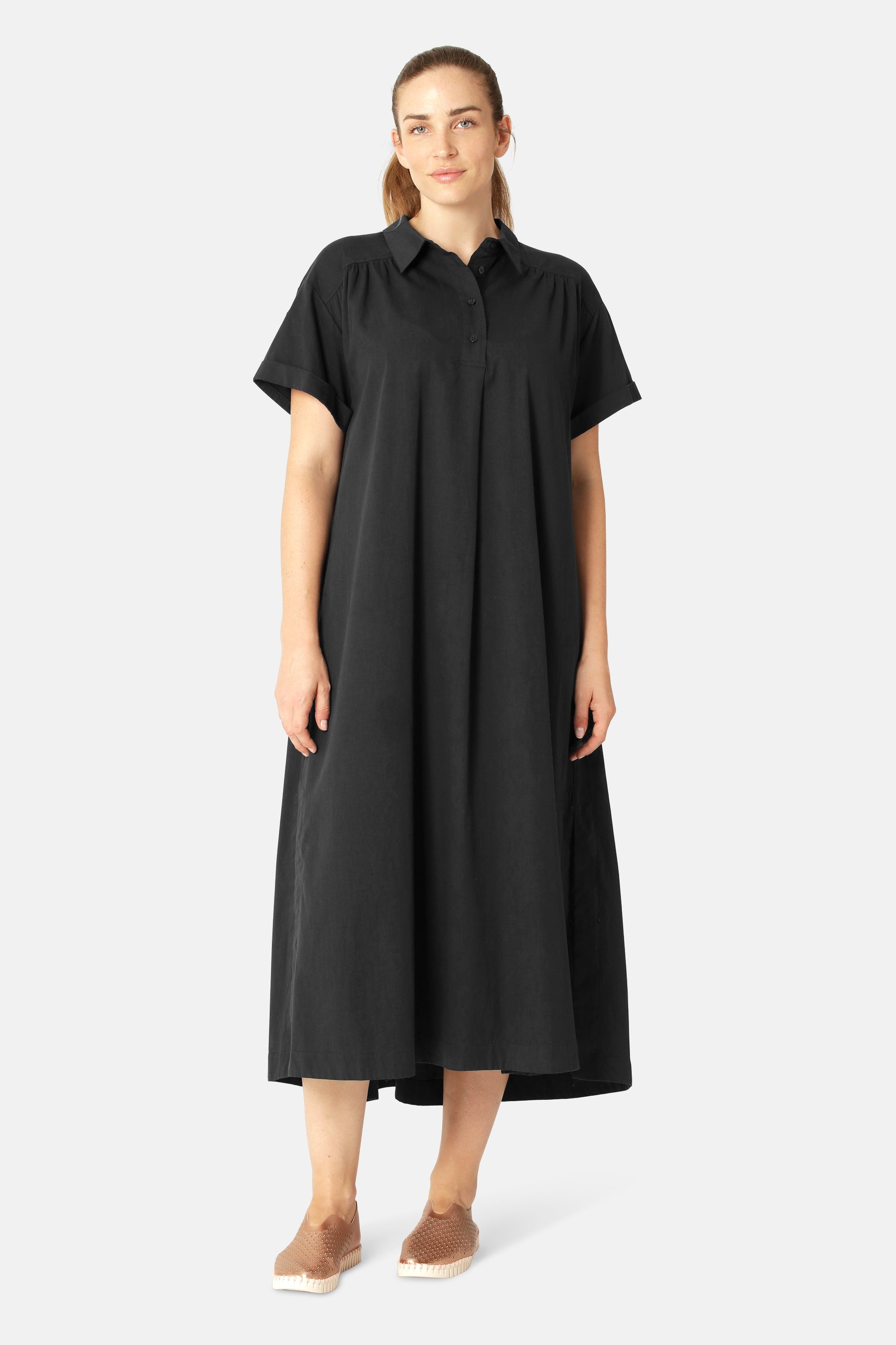 Lang Kjole A-form - Dark Indigo