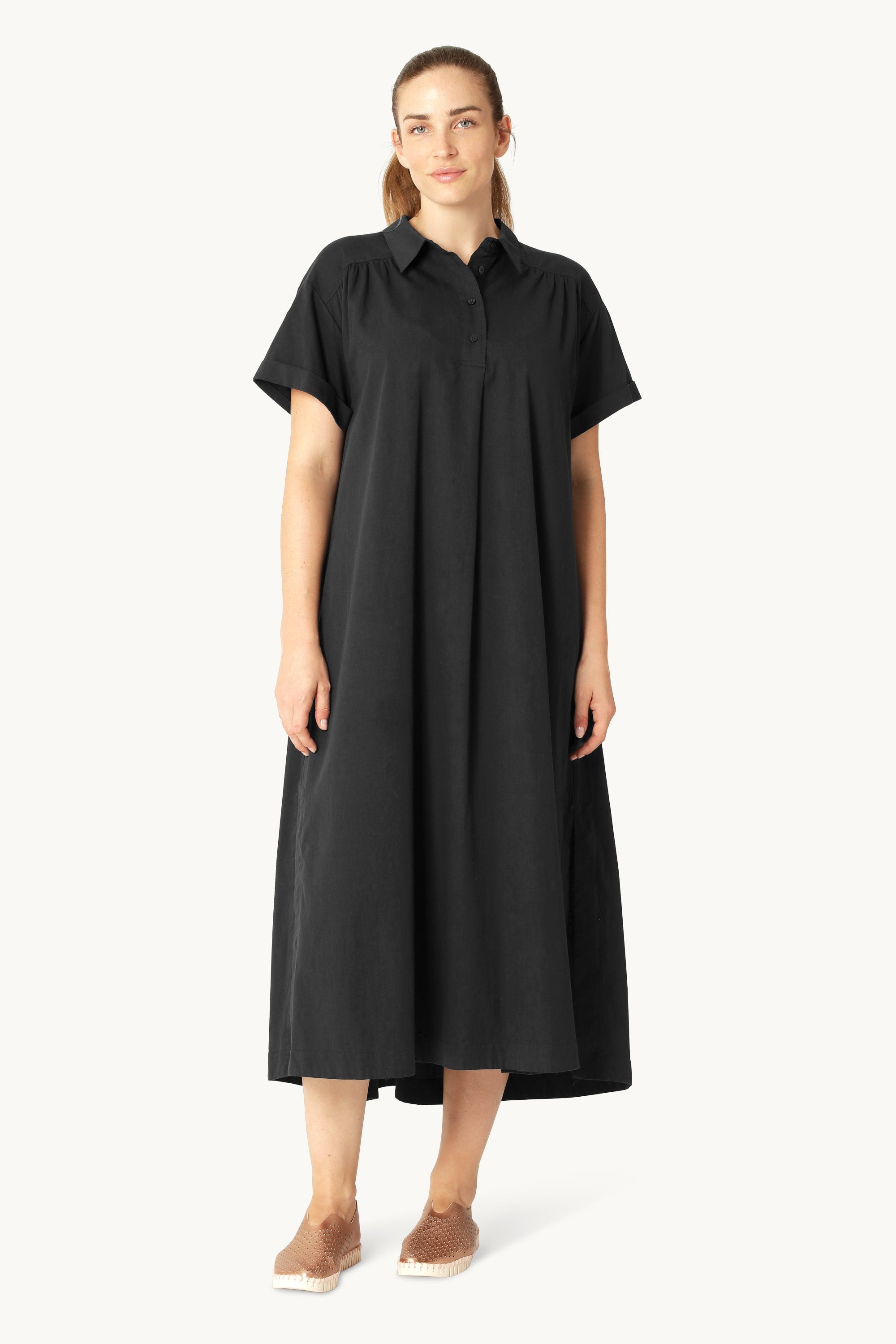 Lang Kjole A-form - Dark Indigo