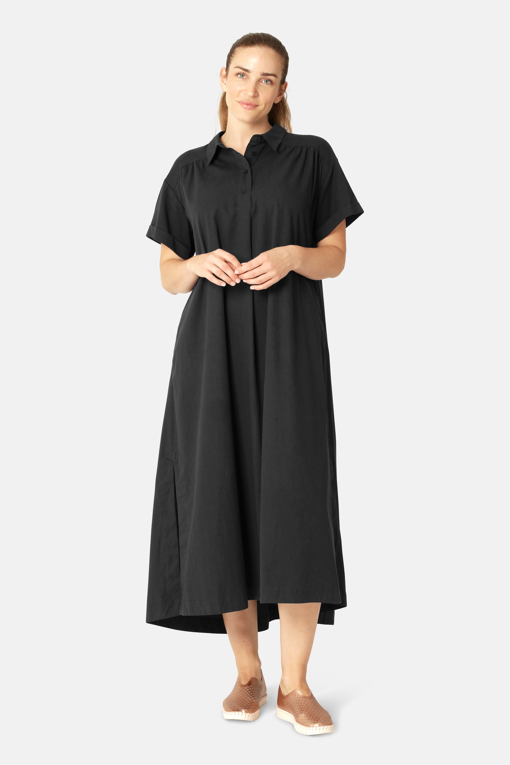 Lang Kjole A-form - Dark Indigo