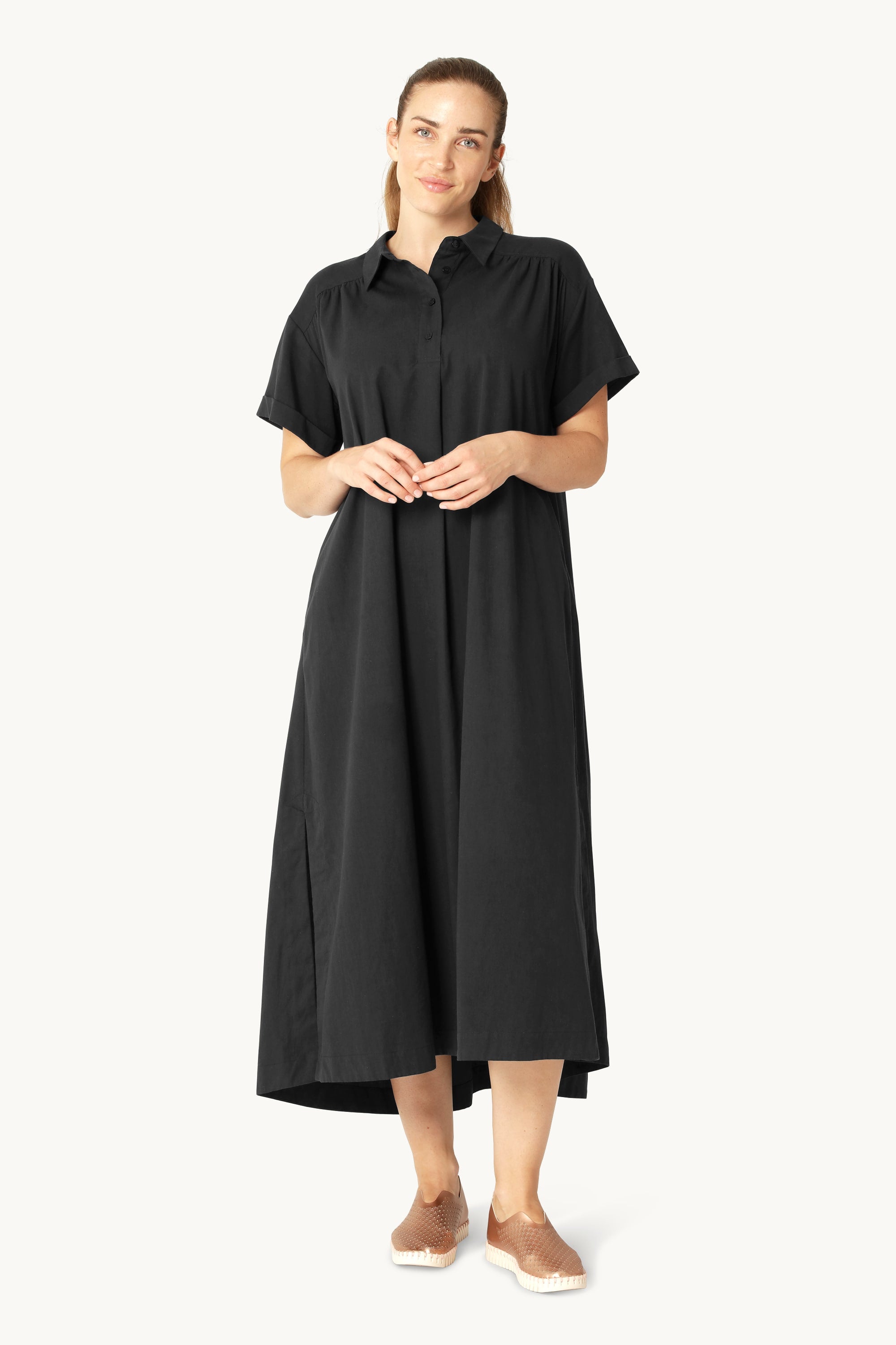 Lang Kjole A-form - Dark Indigo