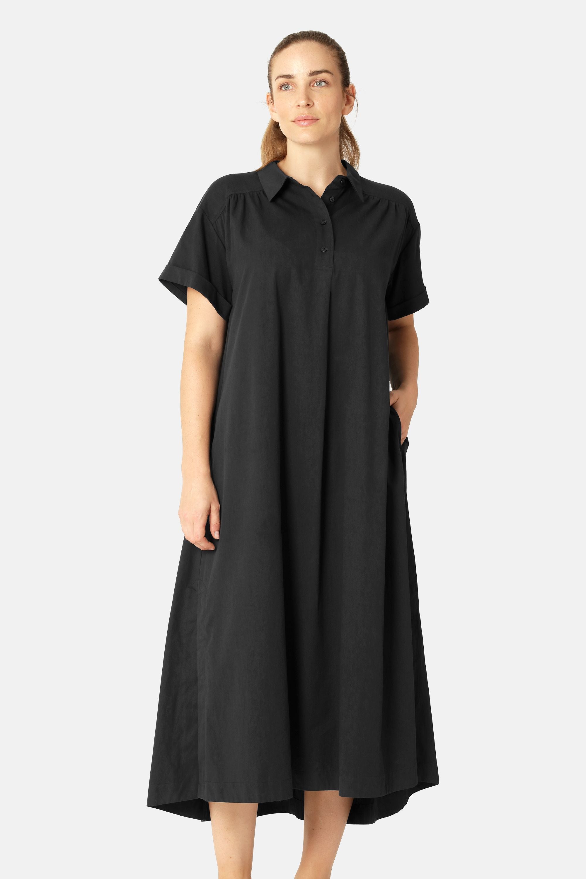 Lang Kjole A-form - Dark Indigo