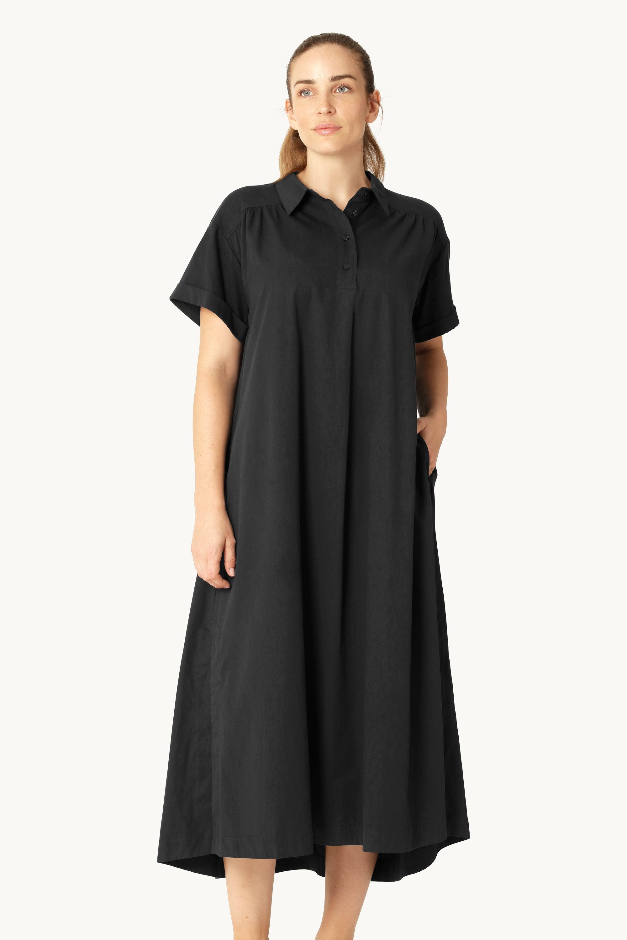 Lang Kjole A-form - Dark Indigo