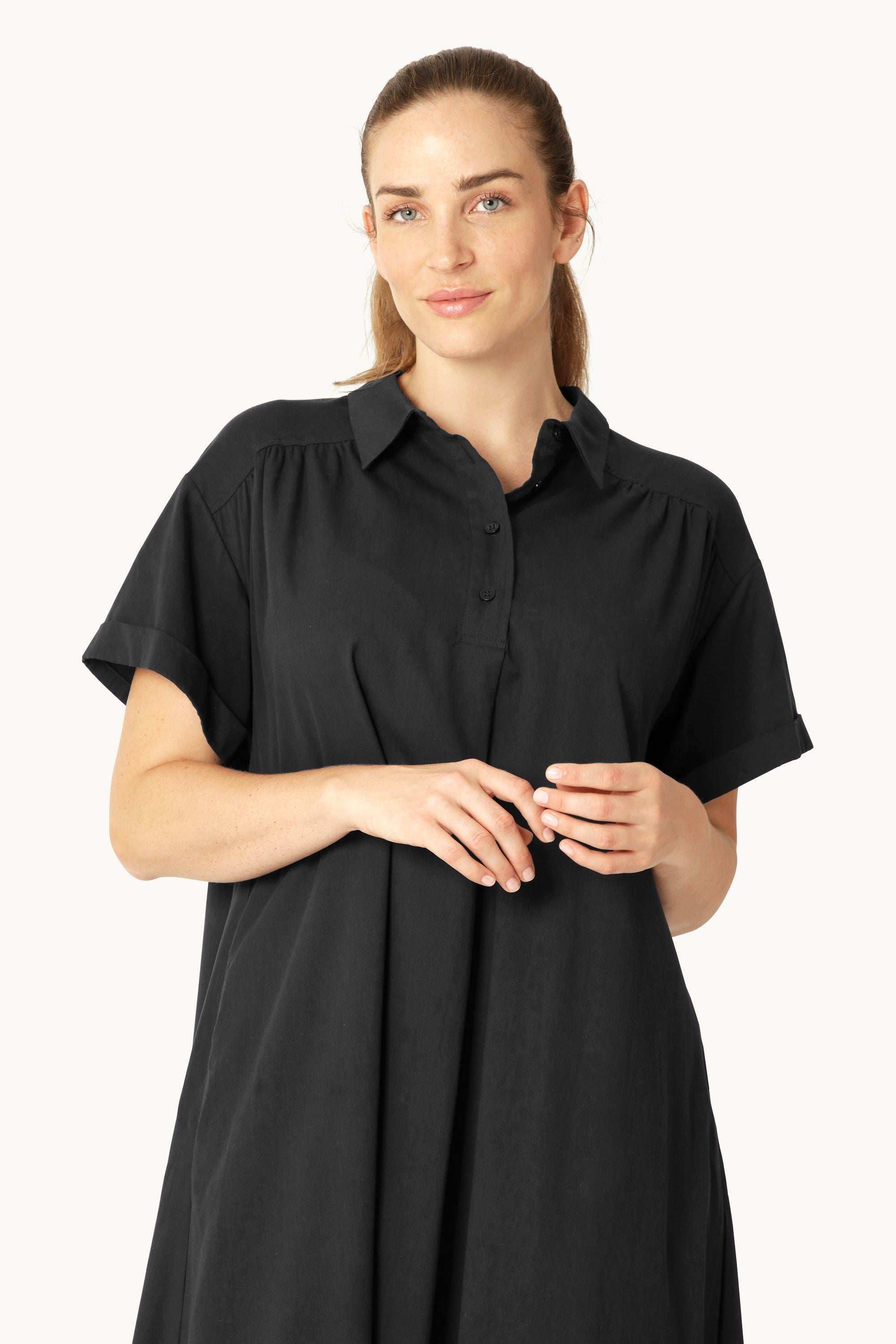 Lang Kjole A-form - Dark Indigo