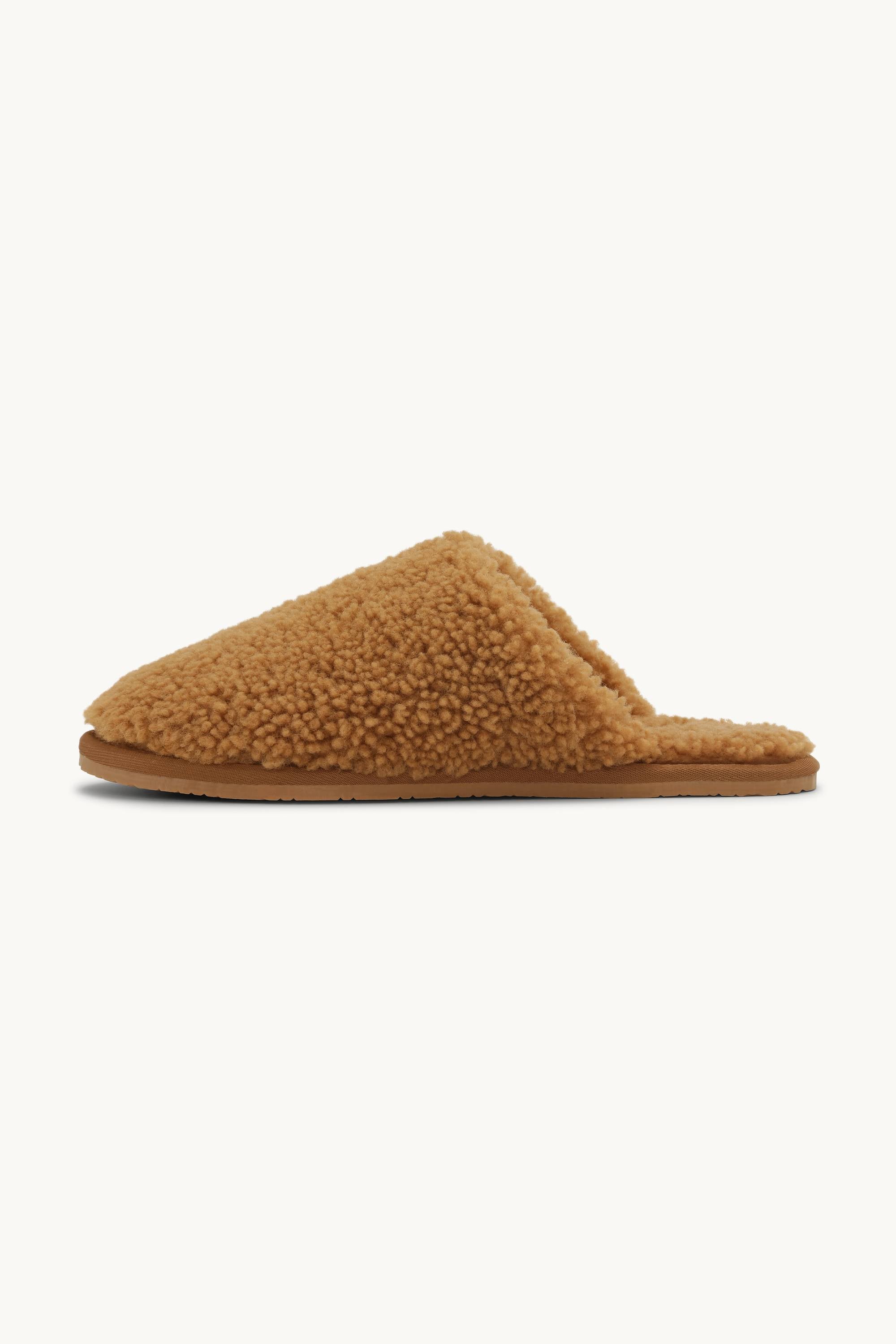 Curly Indoor Slipper - Tannin