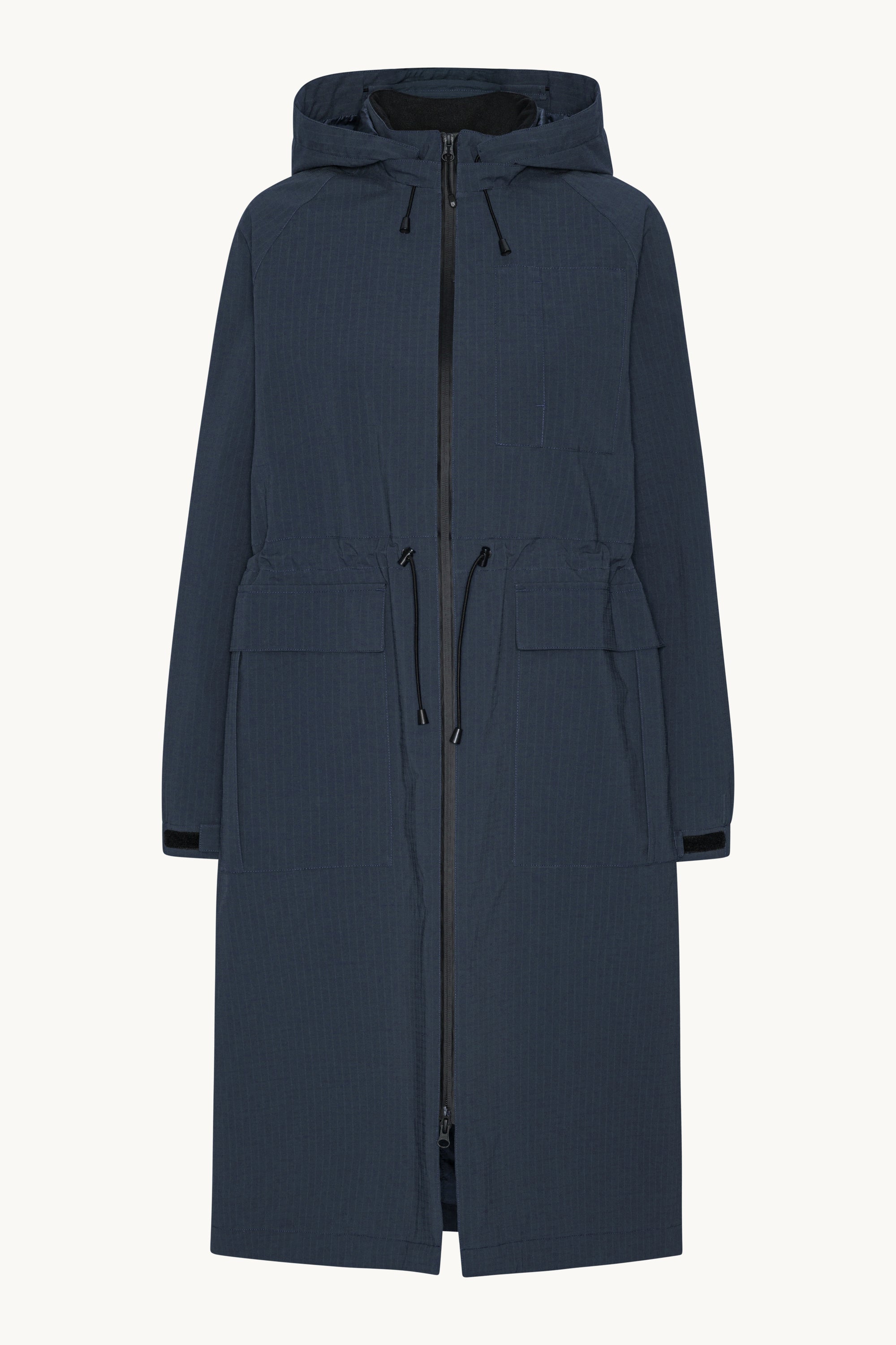 Long Winter Coat - Dark Indigo