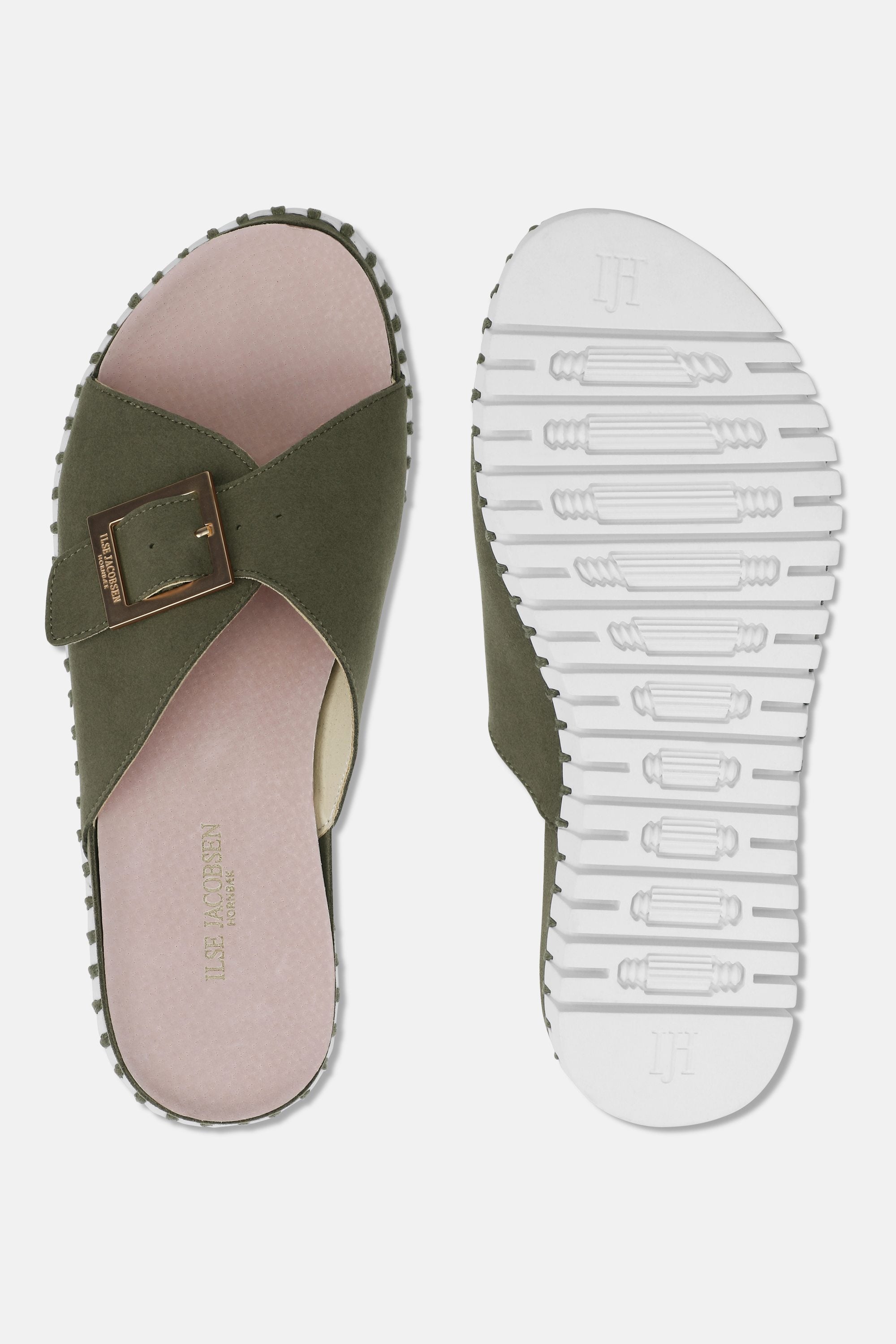 Sandaler Spænde - Deep Olive White