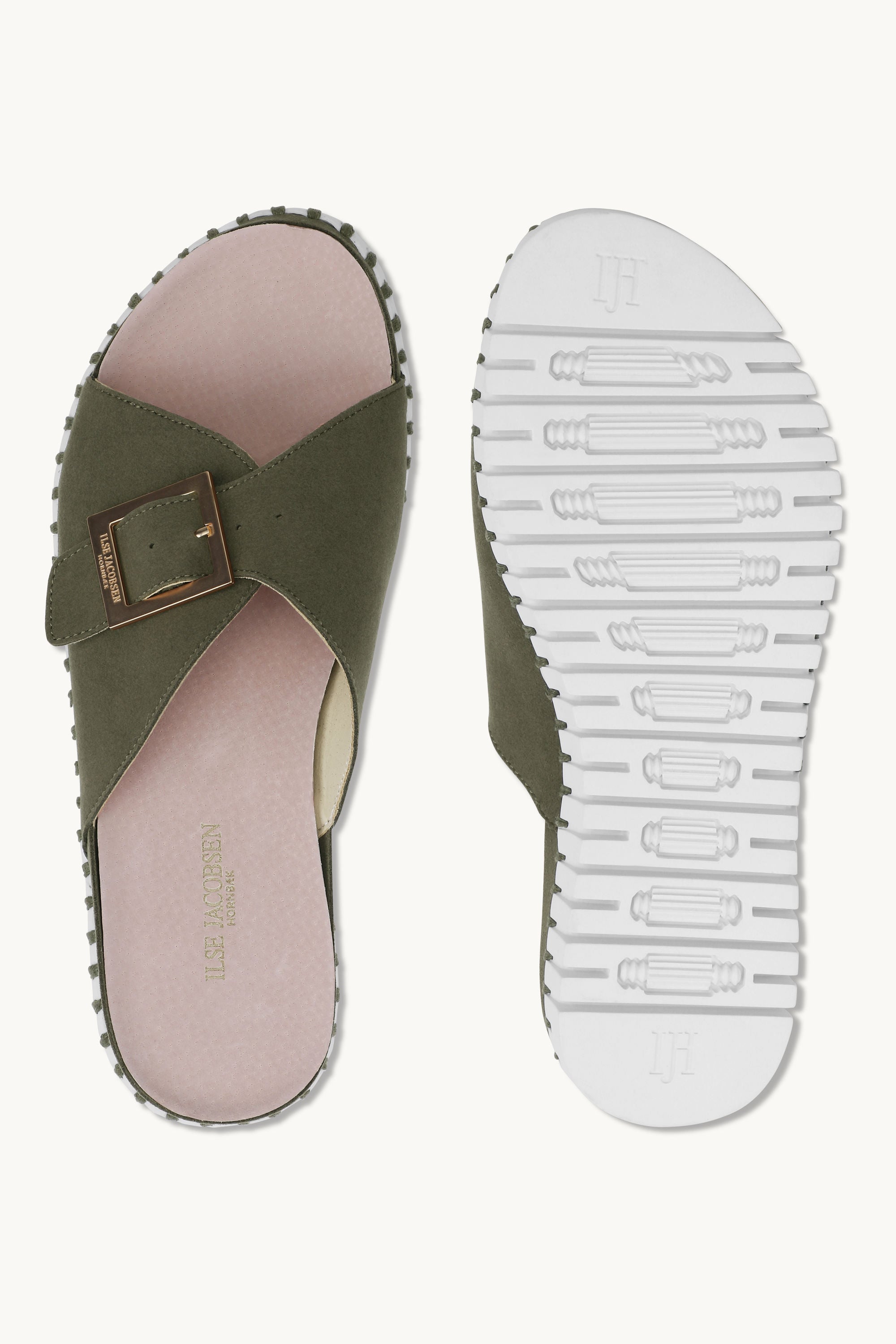 Sandaler Spænde - Deep Olive White
