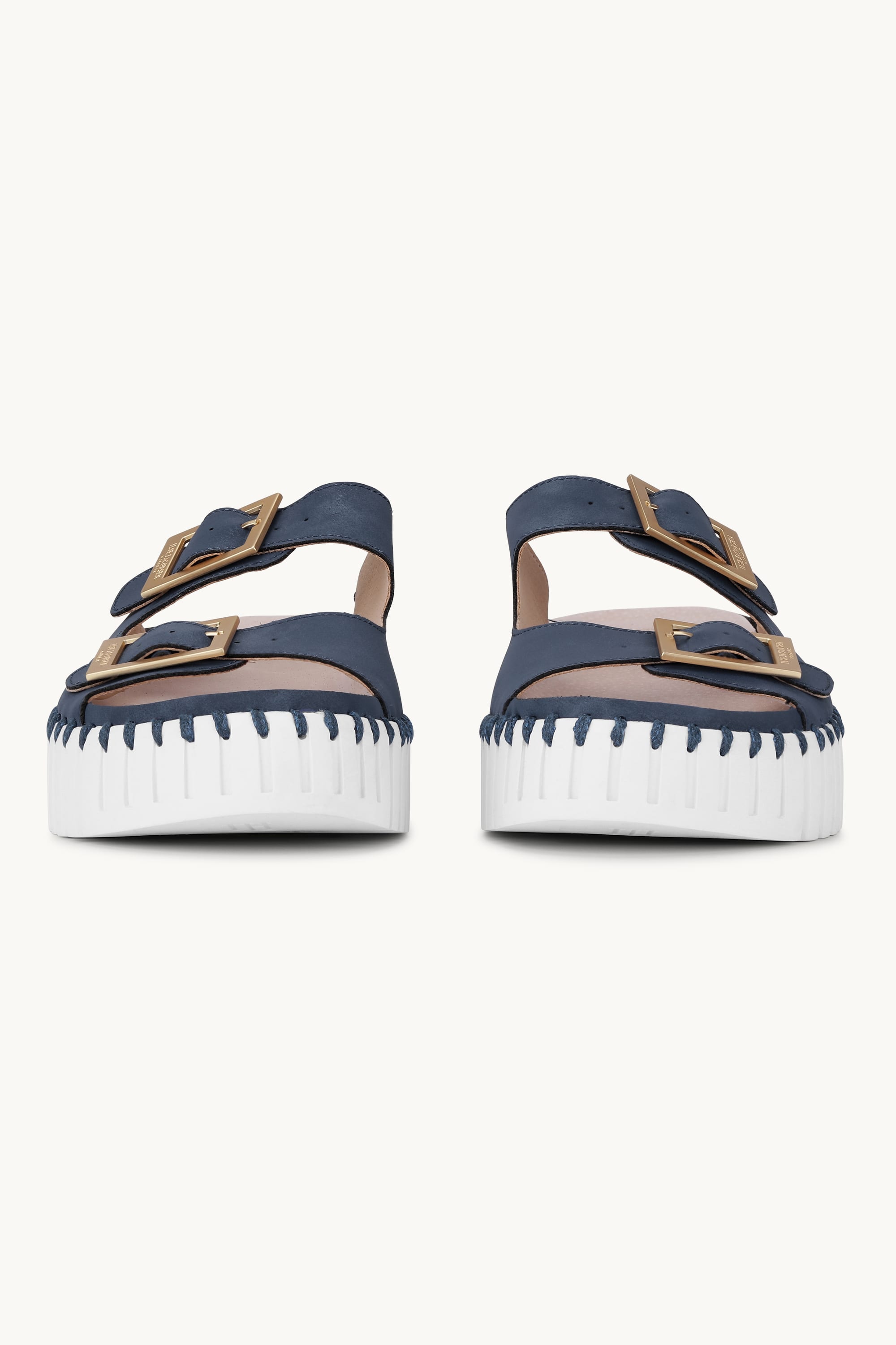 Plateau Sandaler Spænde - Blue Greyness White