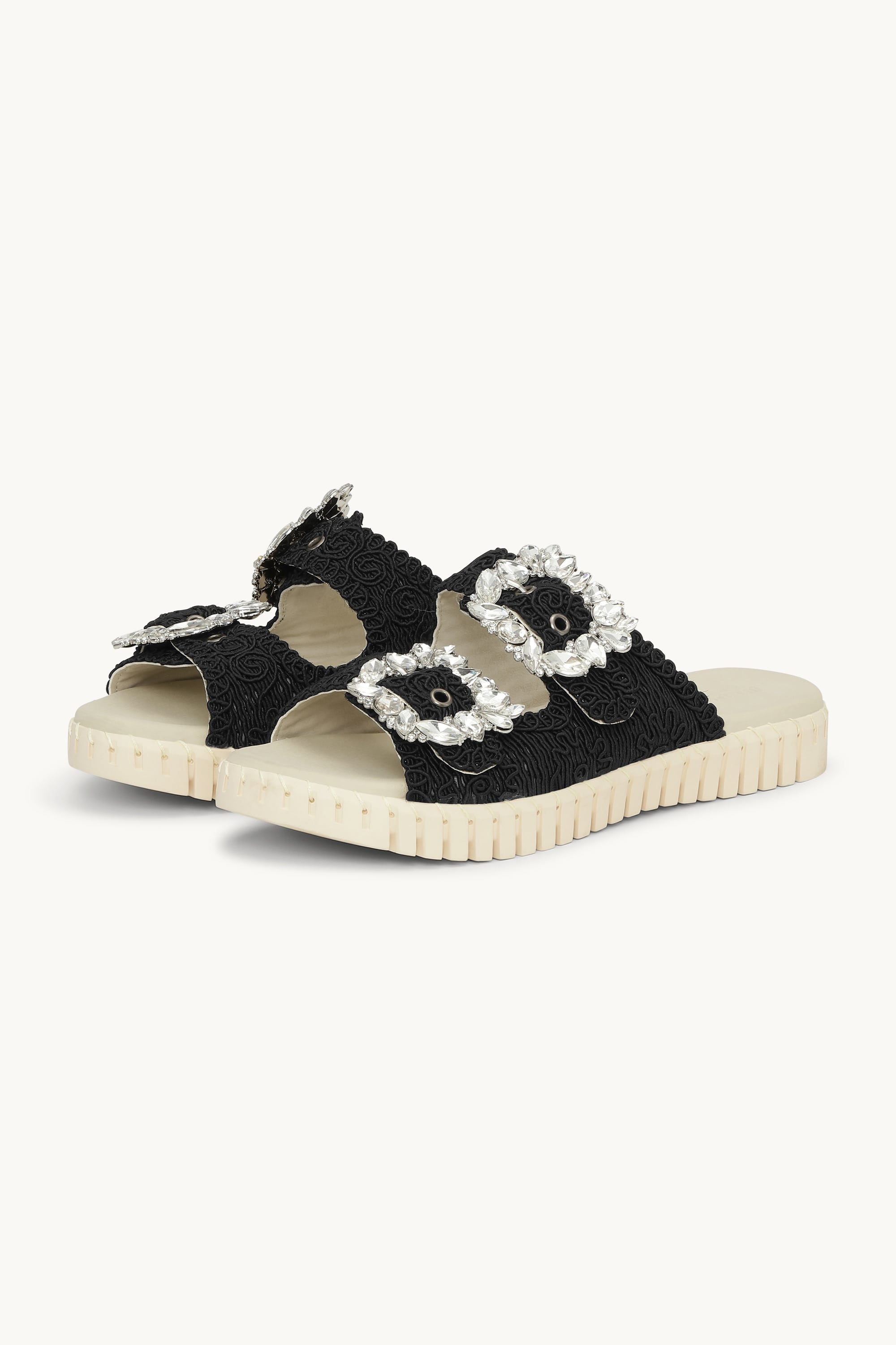 Tulip Sandal - Black Pearled Ivory