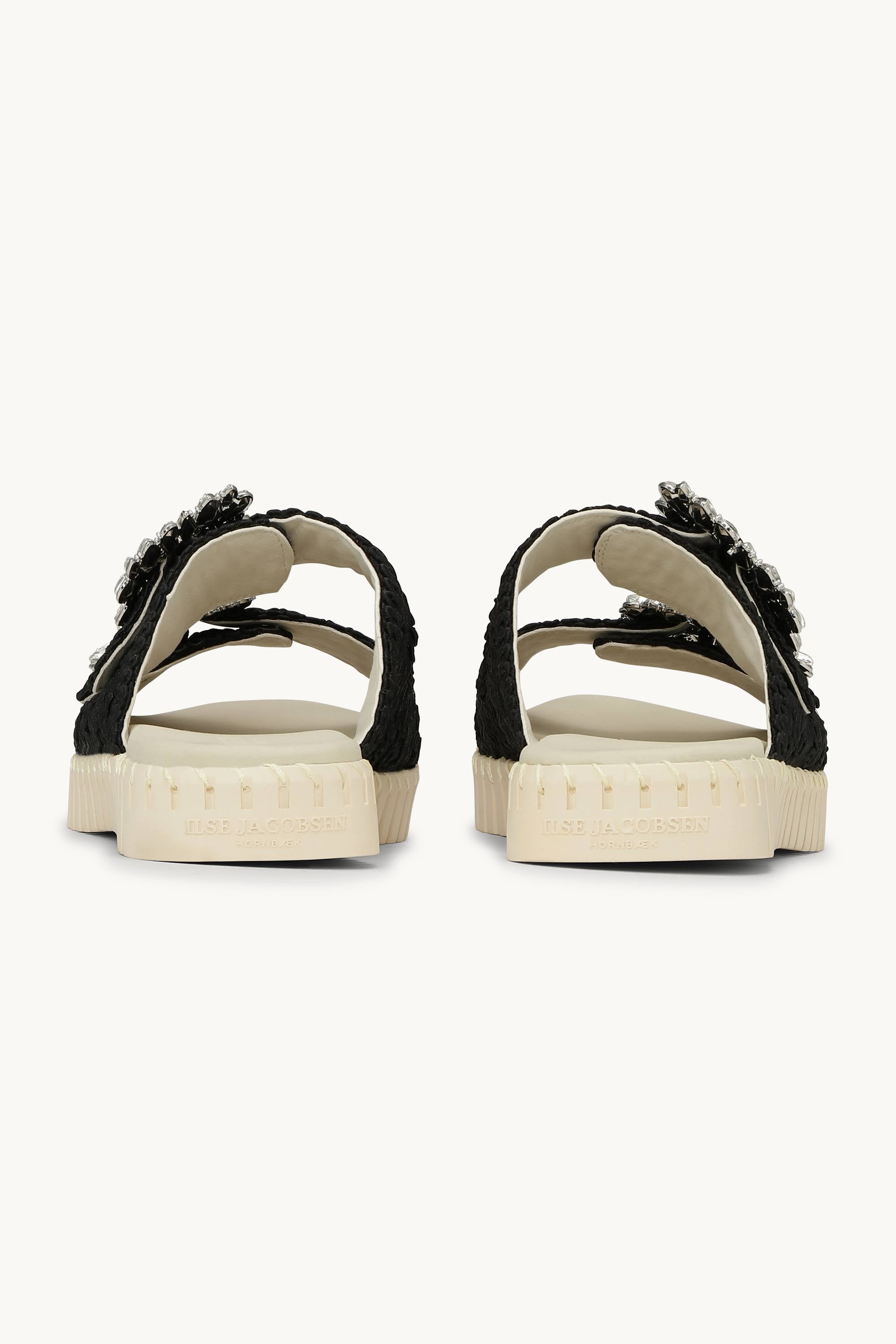 Tulip Sandal - Black Pearled Ivory
