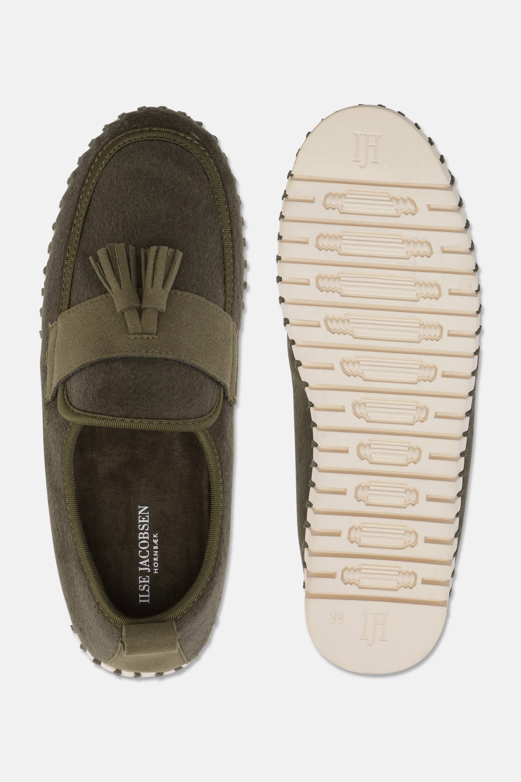 Tulip Wool Loafer - Army Pearled Ivory