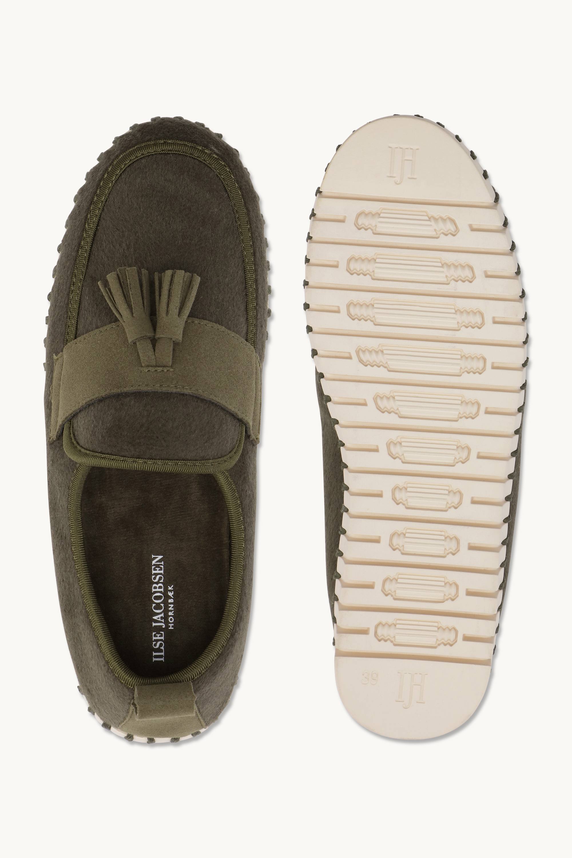 Tulip Wool Loafer - Army Pearled Ivory