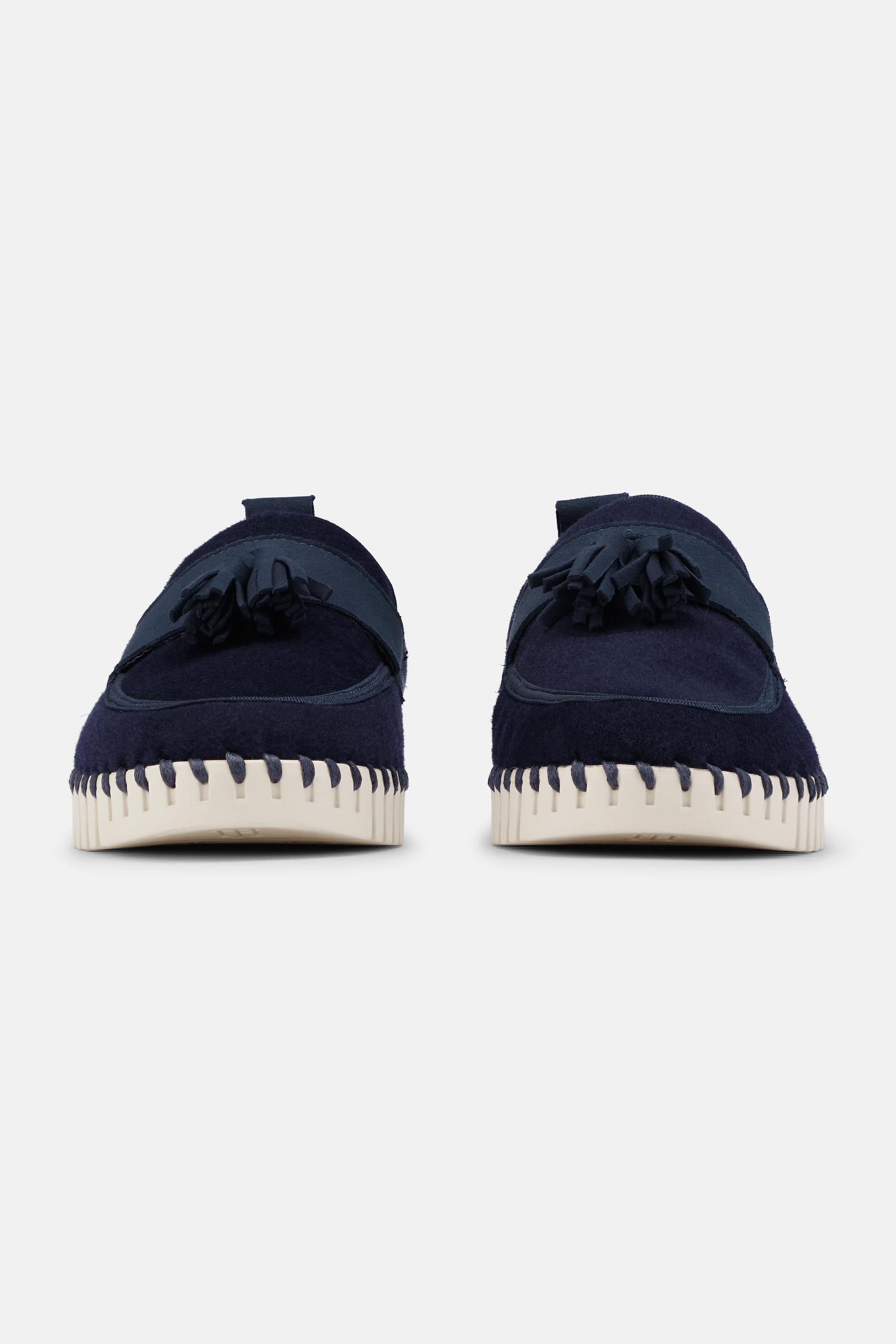 Tulip Wool Loafer - Dark Indigo Pearled Ivory