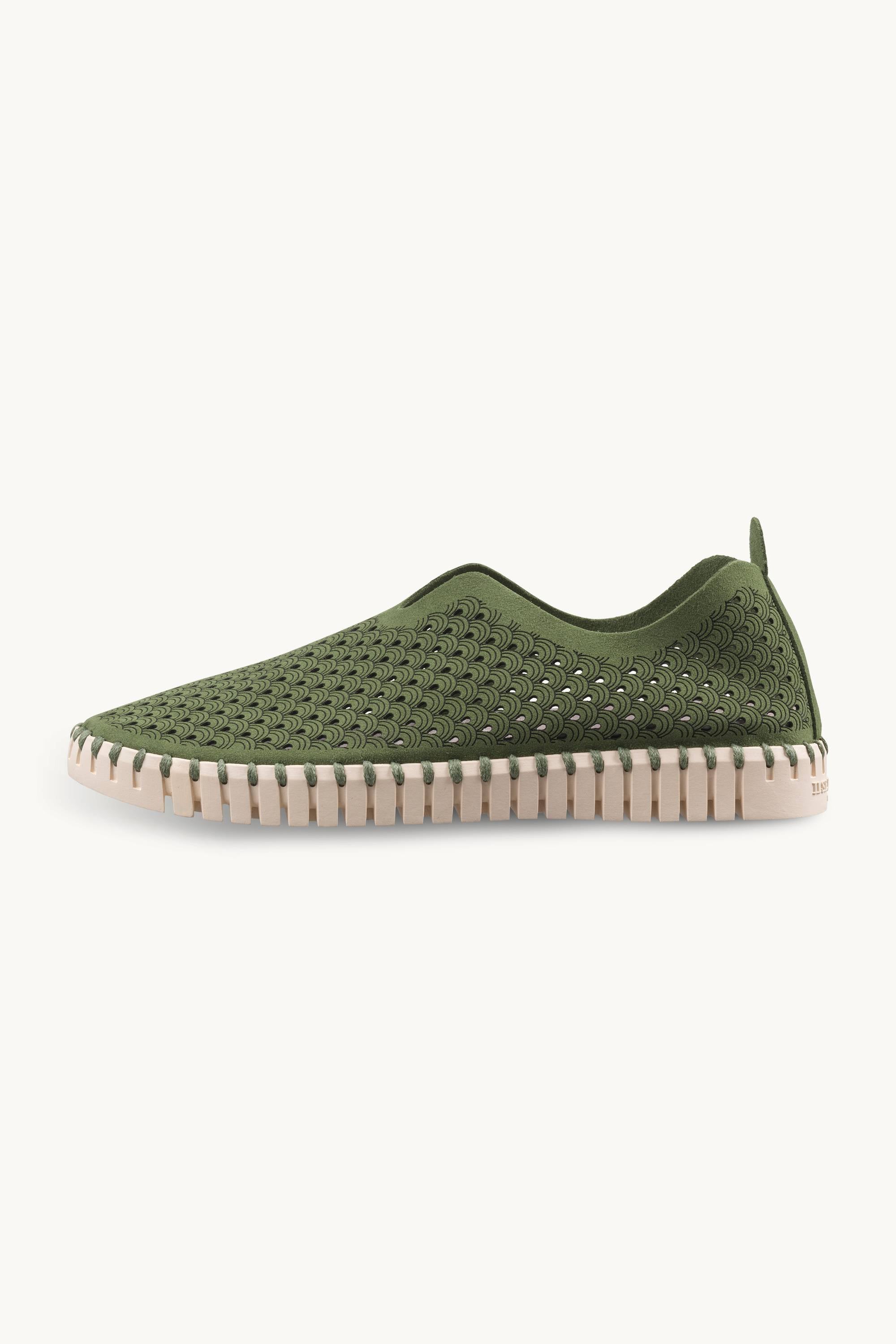 Tulip Sko - Artichoke Green Pearled Ivory