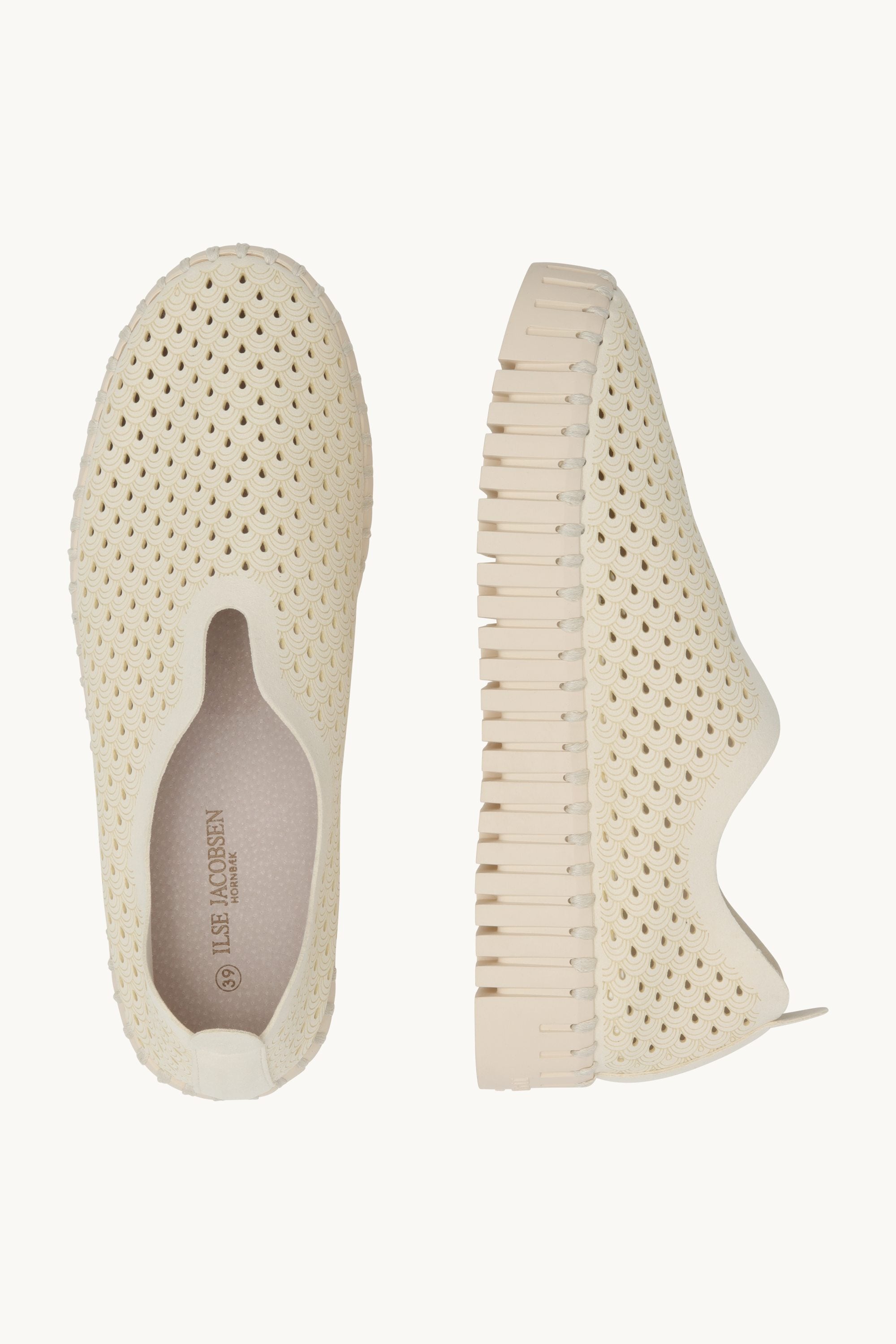 Platform Tulip Sko - Milk Creme