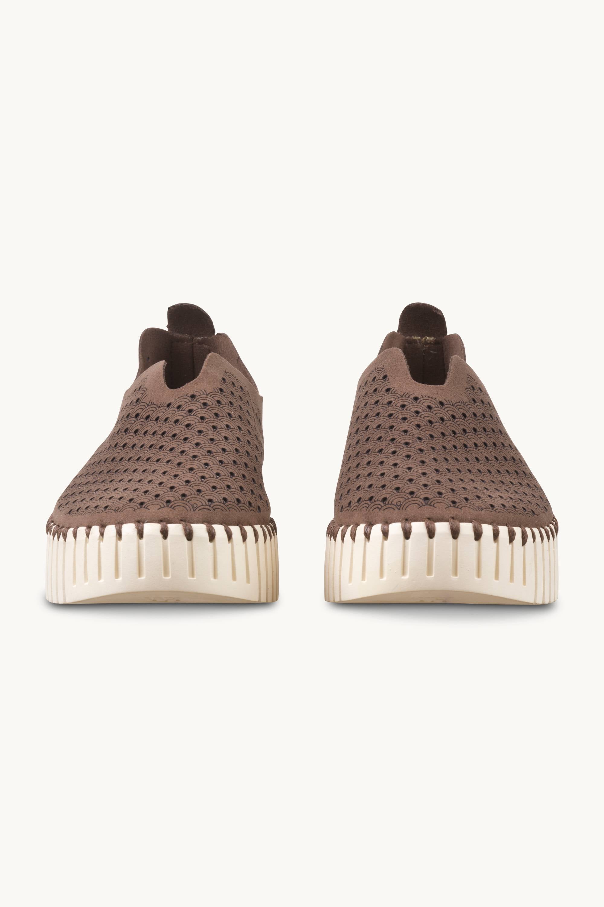 Platform Tulip Sko - Brown Pearled Ivory