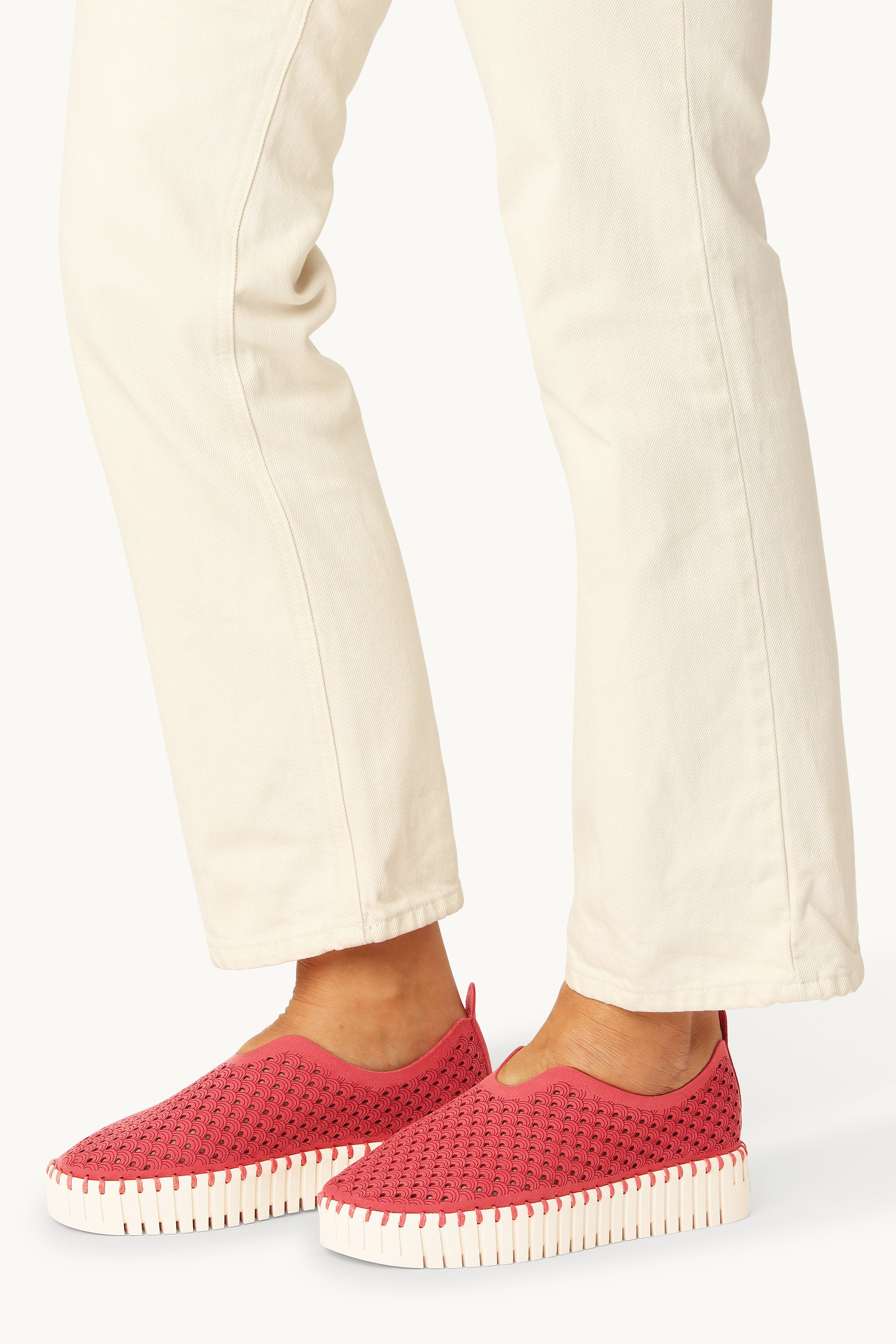 Platform Tulip Sko - Baked Apple Pearled Ivory