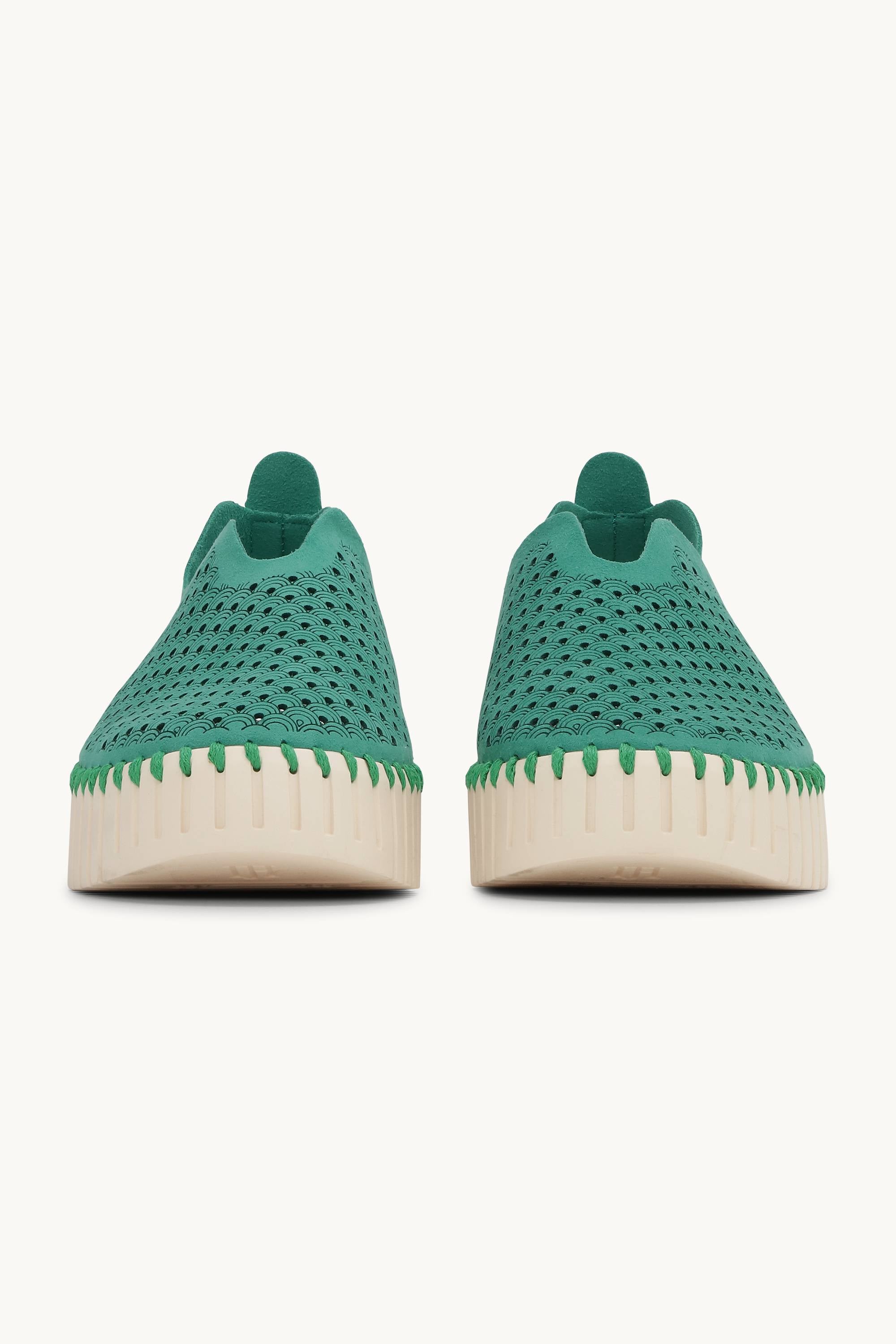 Platform Tulip Sko - Spruce Pearled Ivory