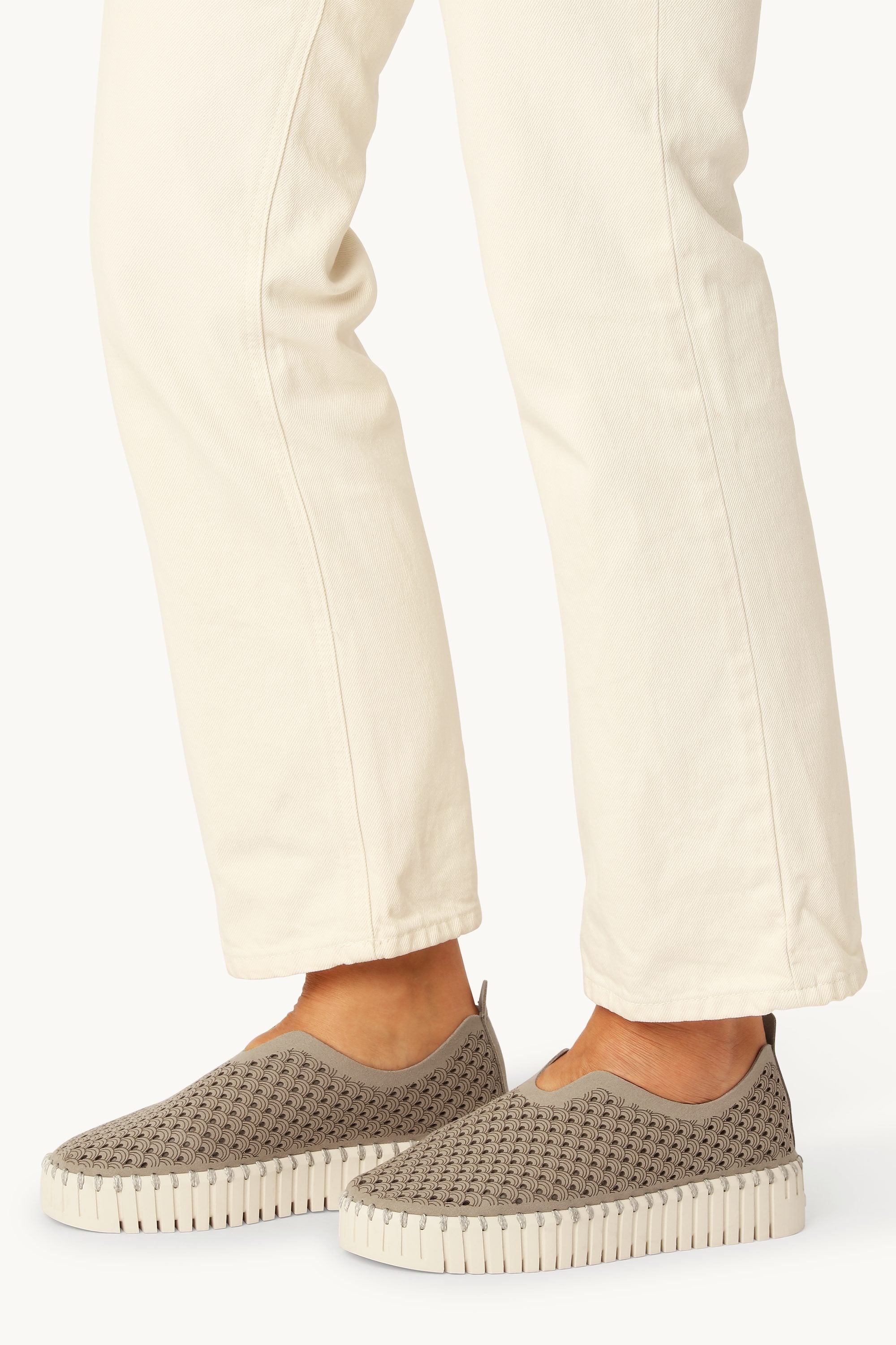 Platform Tulip Sko - Coriander Pearled Ivory