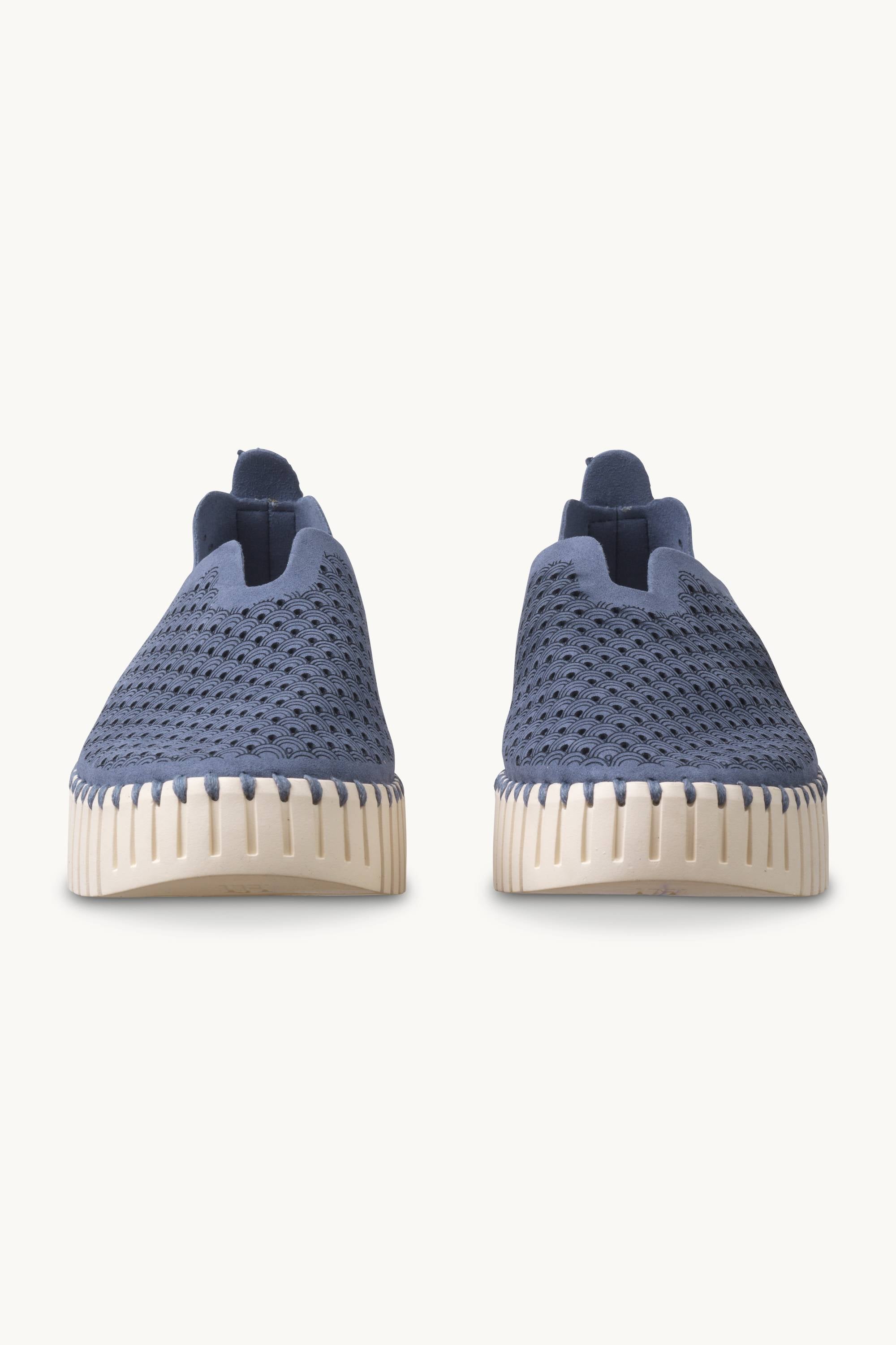 Platform Tulip Sko - Ombre Blue Pearled Ivory
