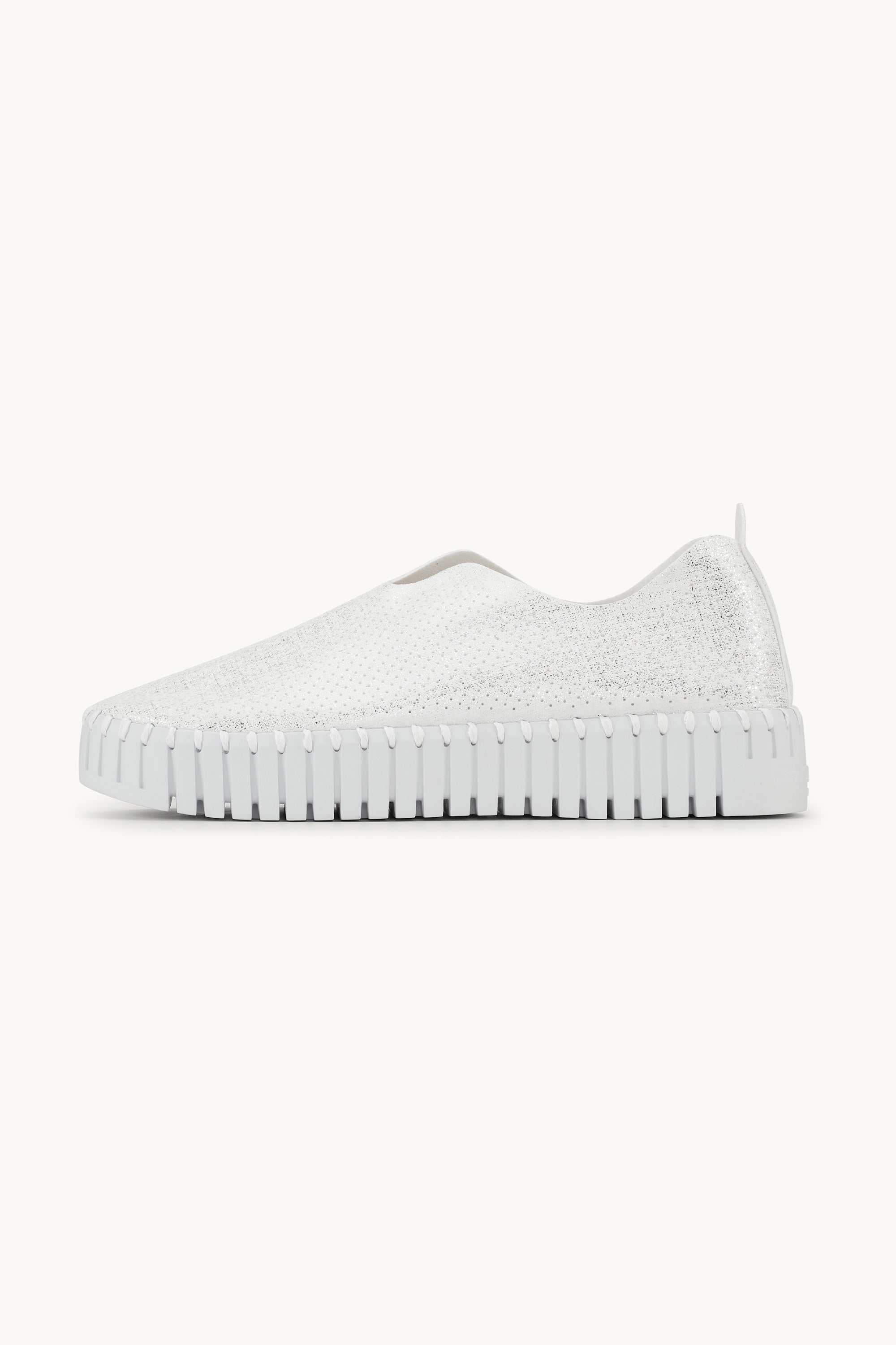 Platform Tulip Sko Glitter - White White