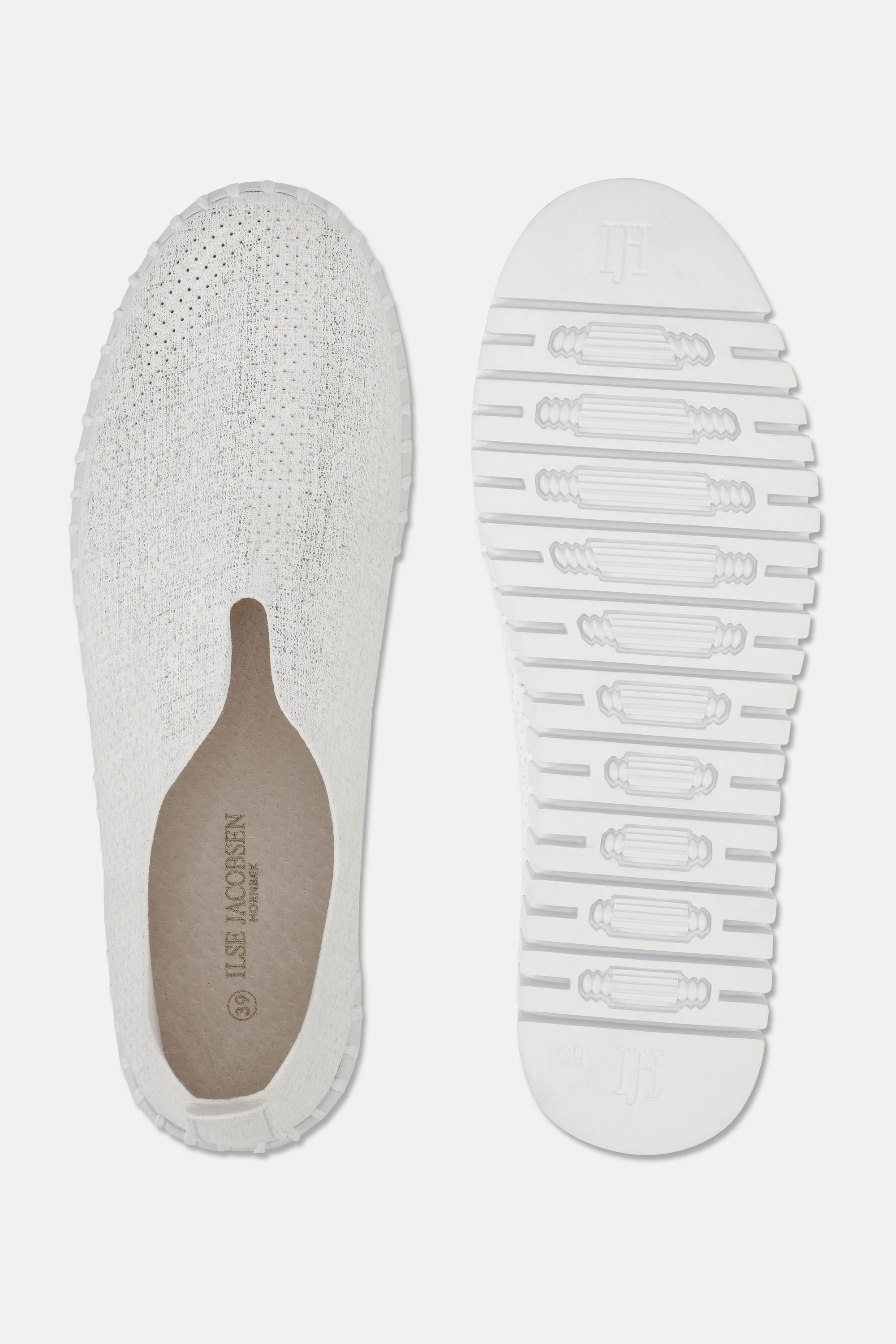 Platform Tulip Sko Glitter - White White