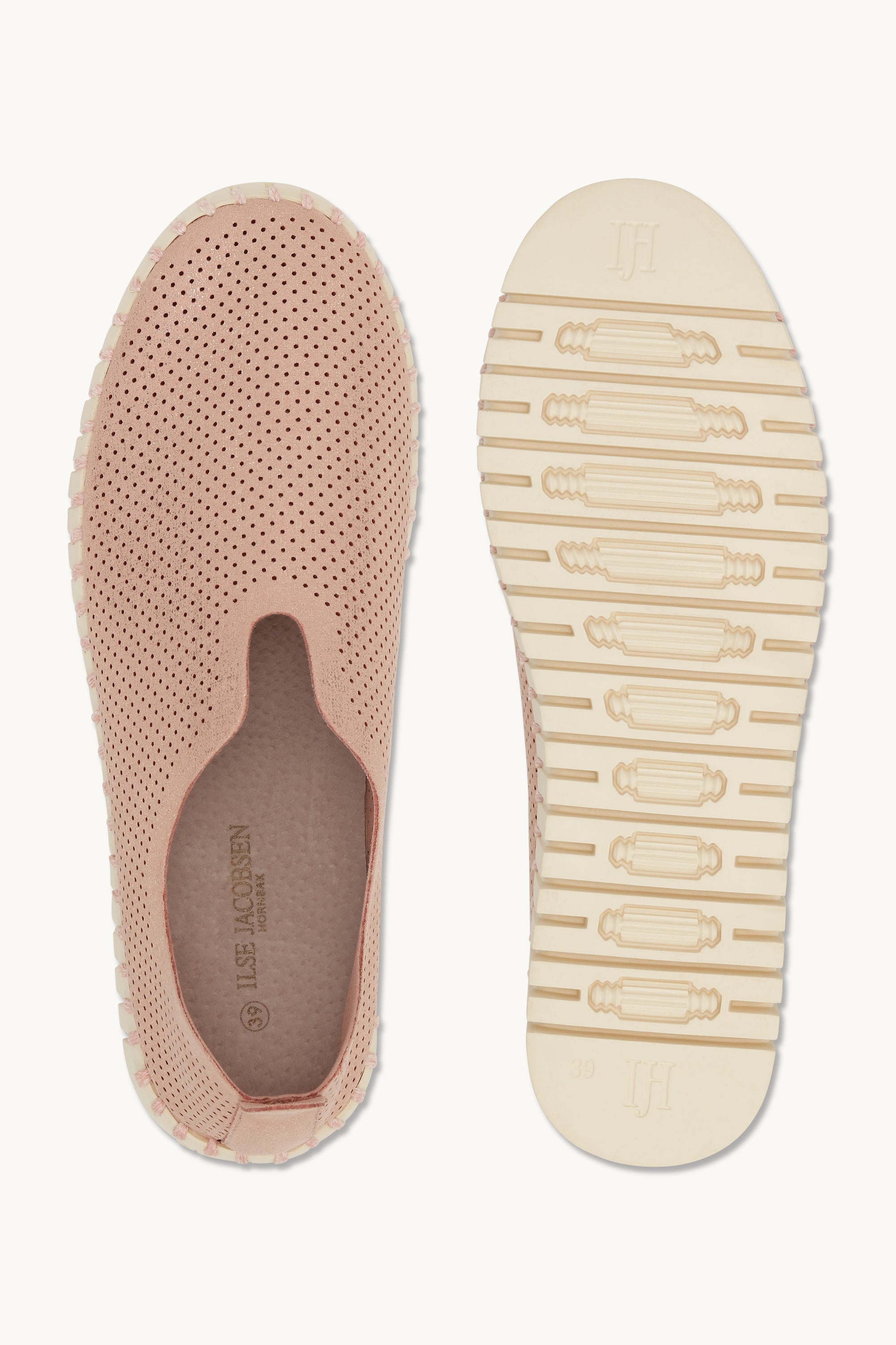 Platform Tulip Sko Glitter - Adobe Rose Pearled Ivory