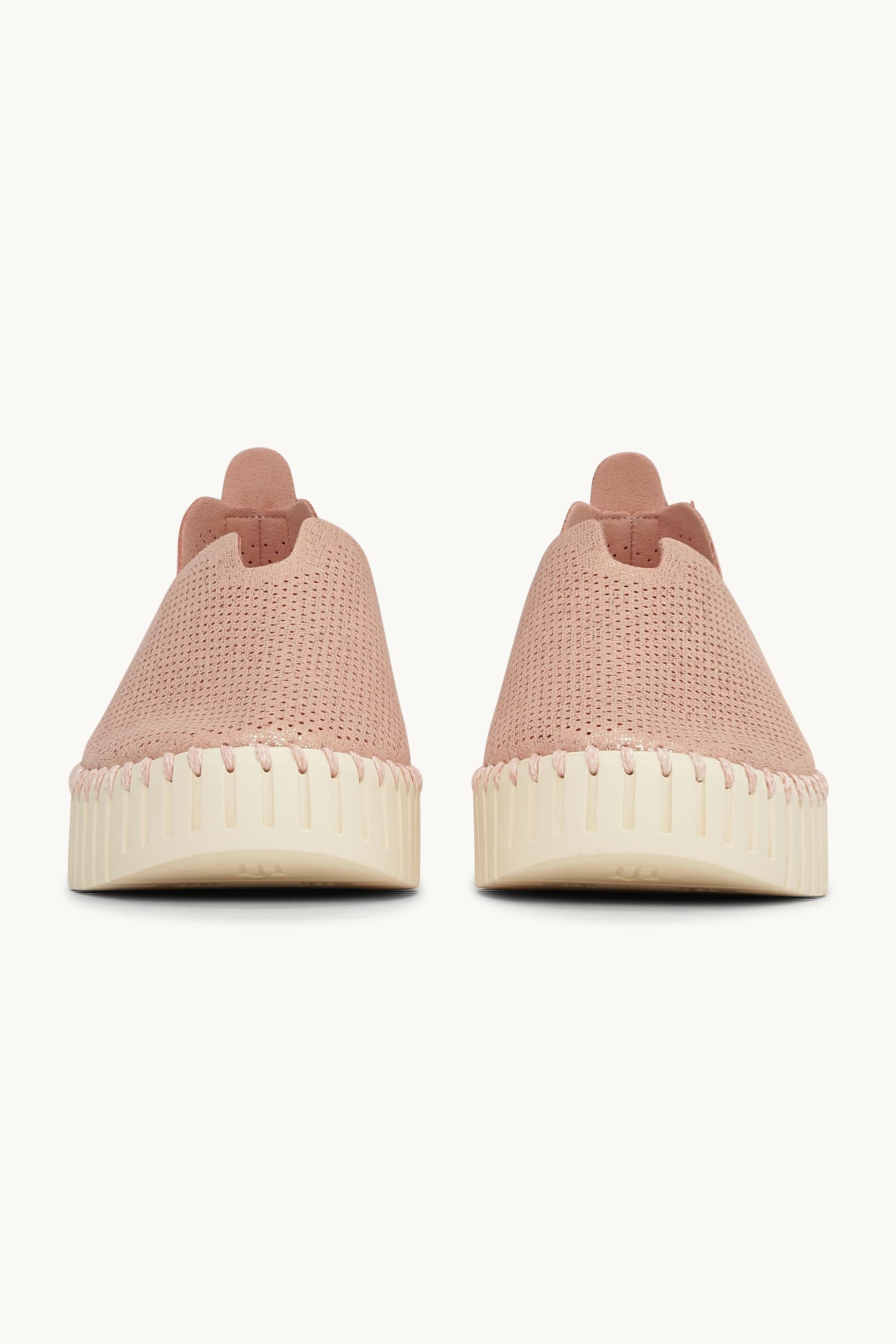 Platform Tulip Sko Glitter - Adobe Rose Pearled Ivory