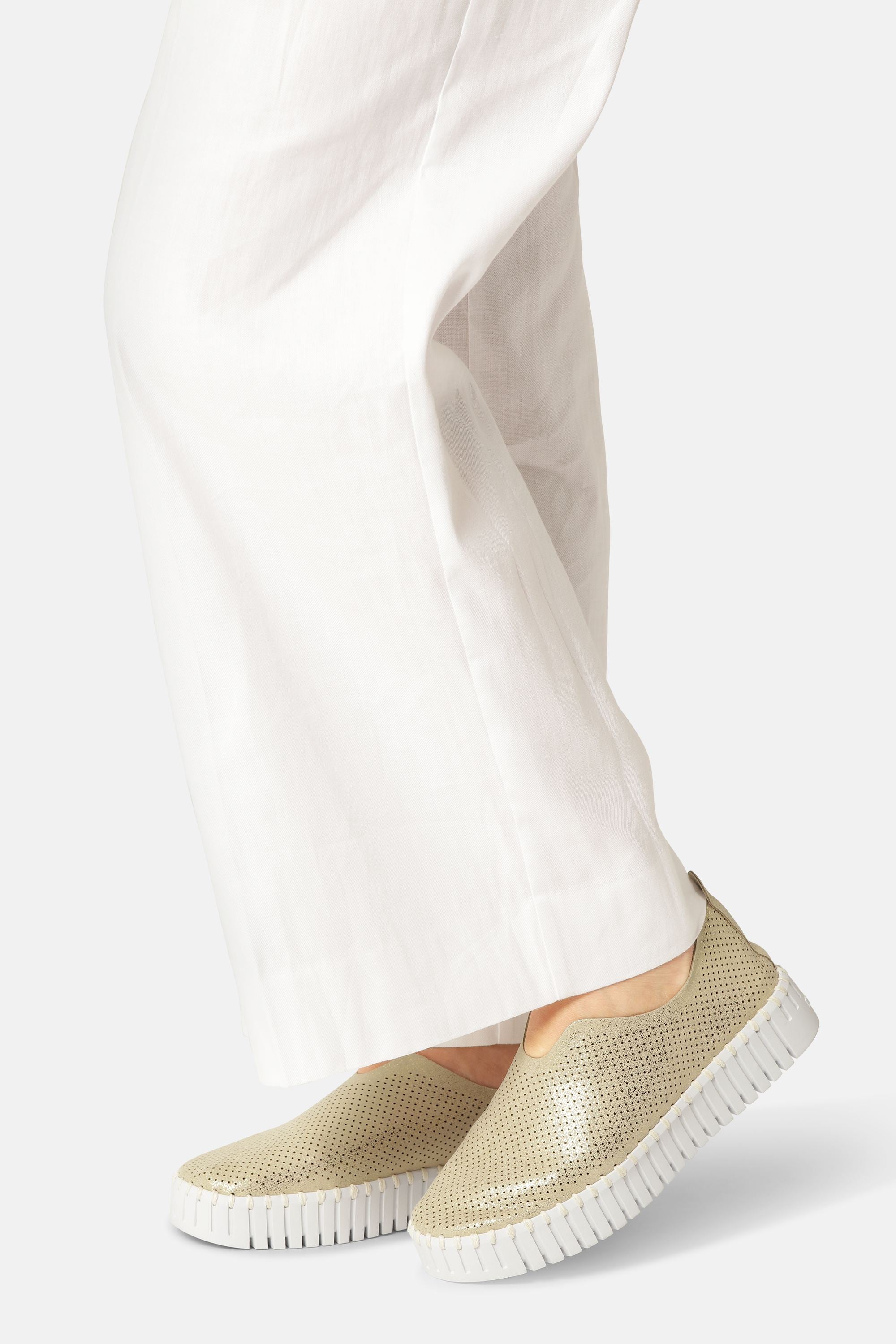 Platform Tulip Sko Glitter - Platin White
