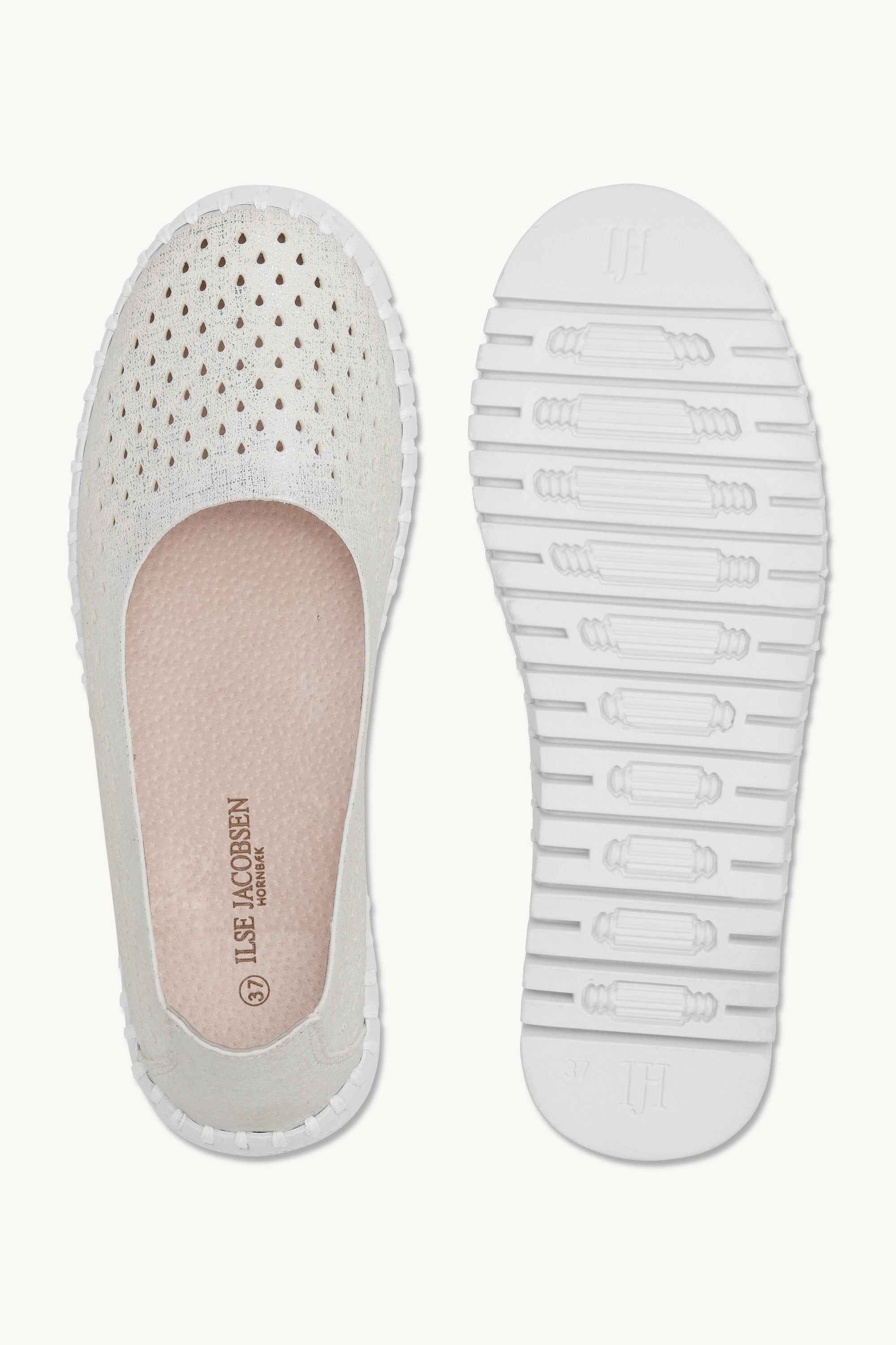 Tulip Sko Glitter - White White