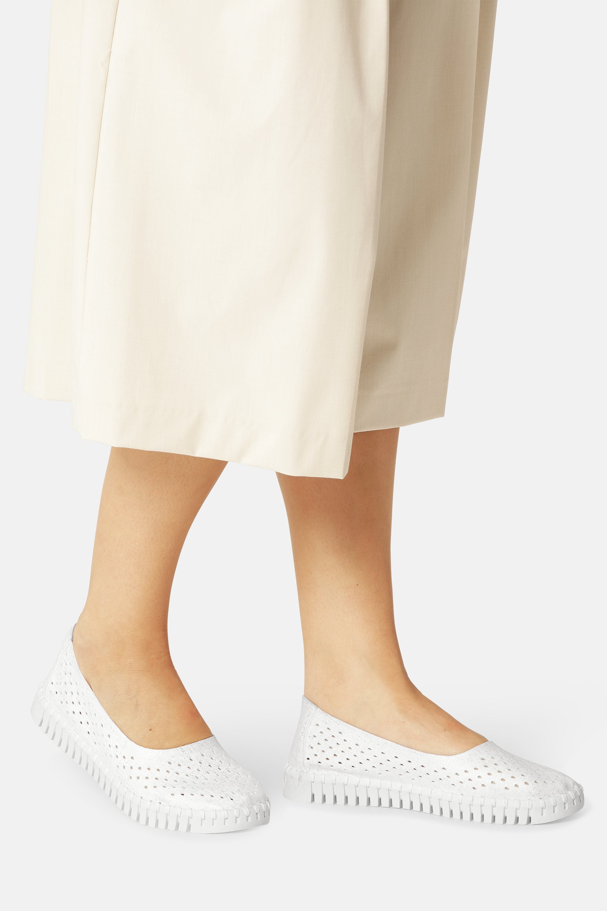 Tulip Sko Glitter - White White