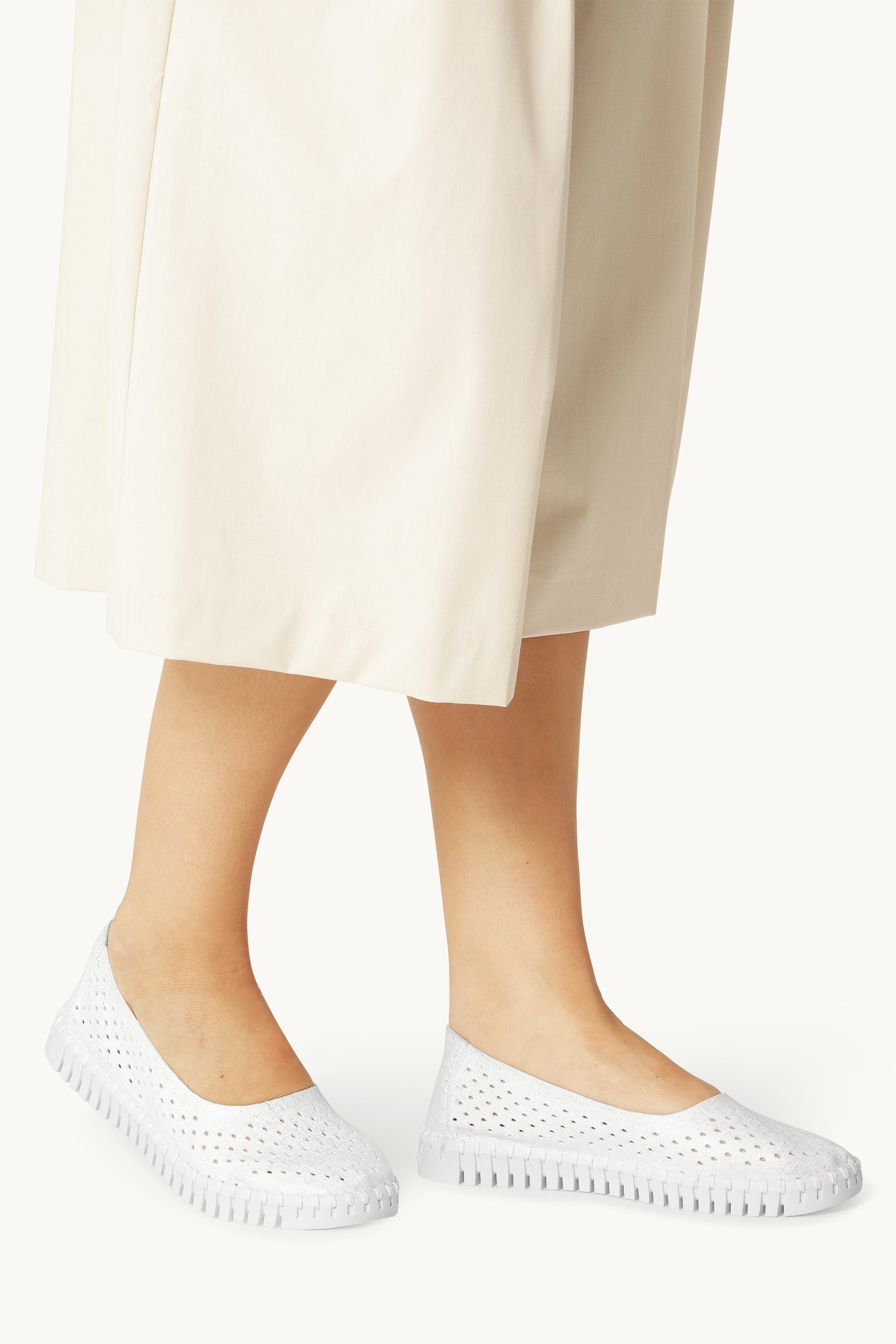 Tulip Sko Glitter - White White