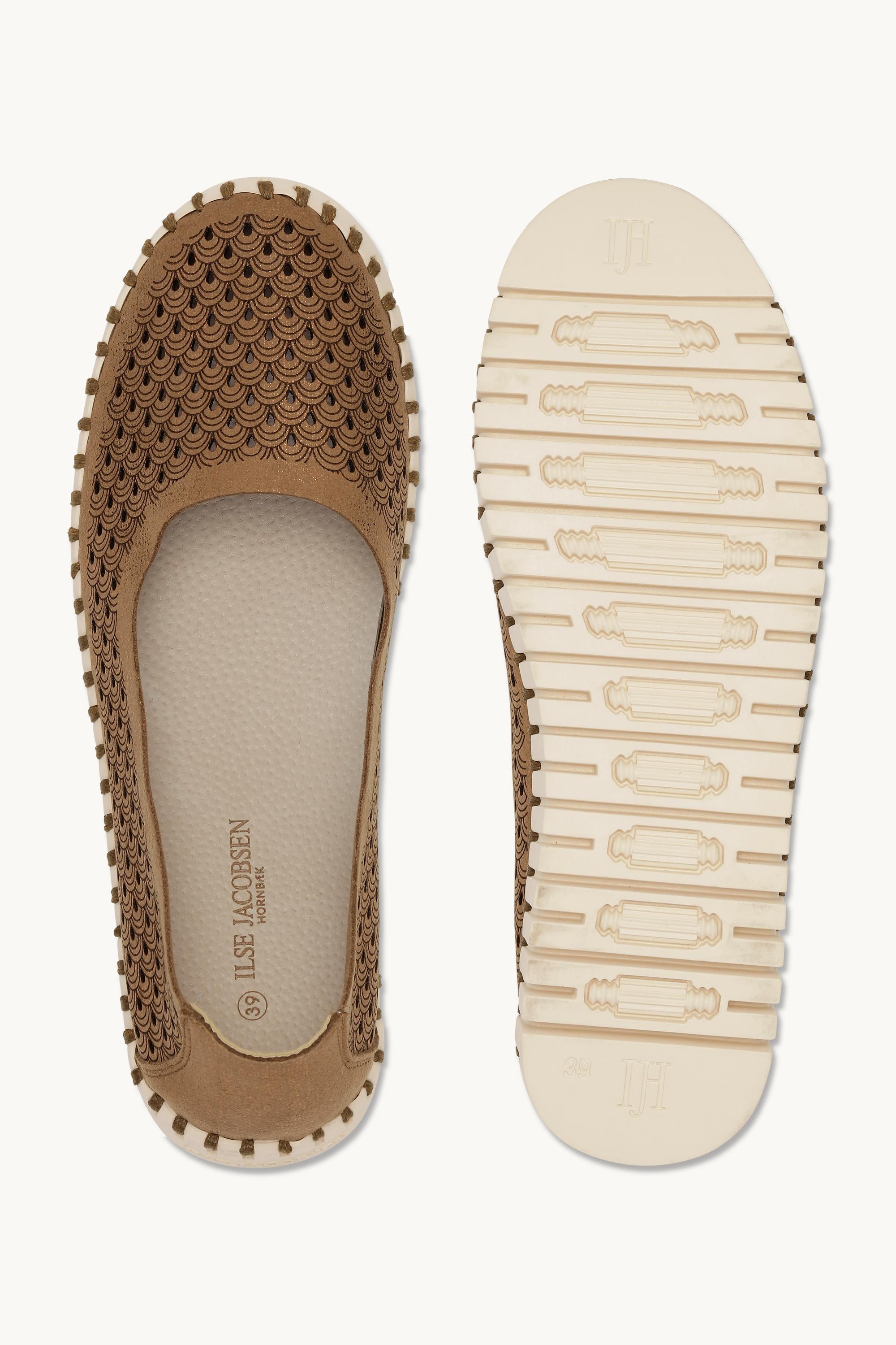 Tulip Sko Glitter - Nougat Pearled Ivory