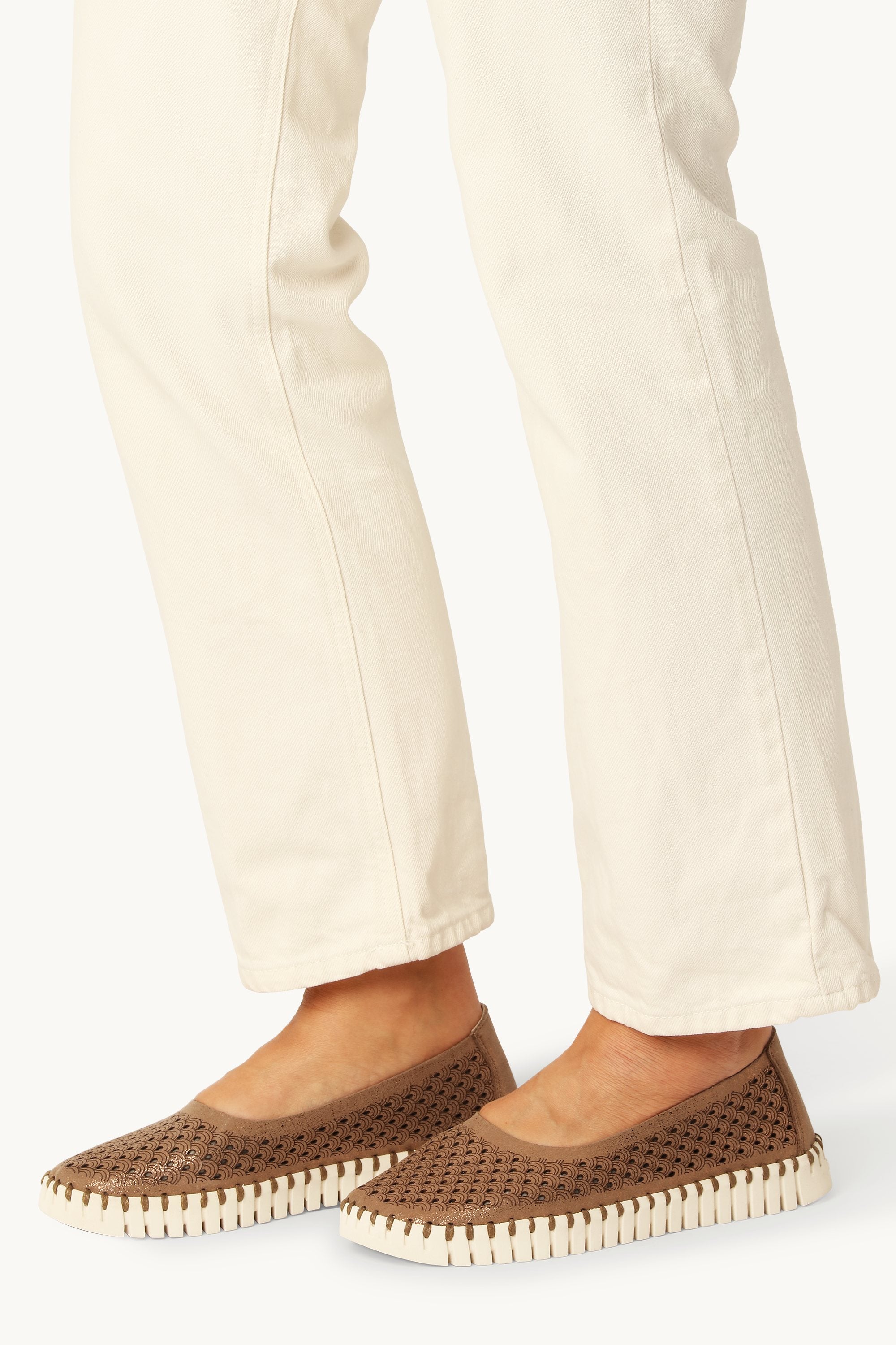 Tulip Sko Glitter - Nougat Pearled Ivory