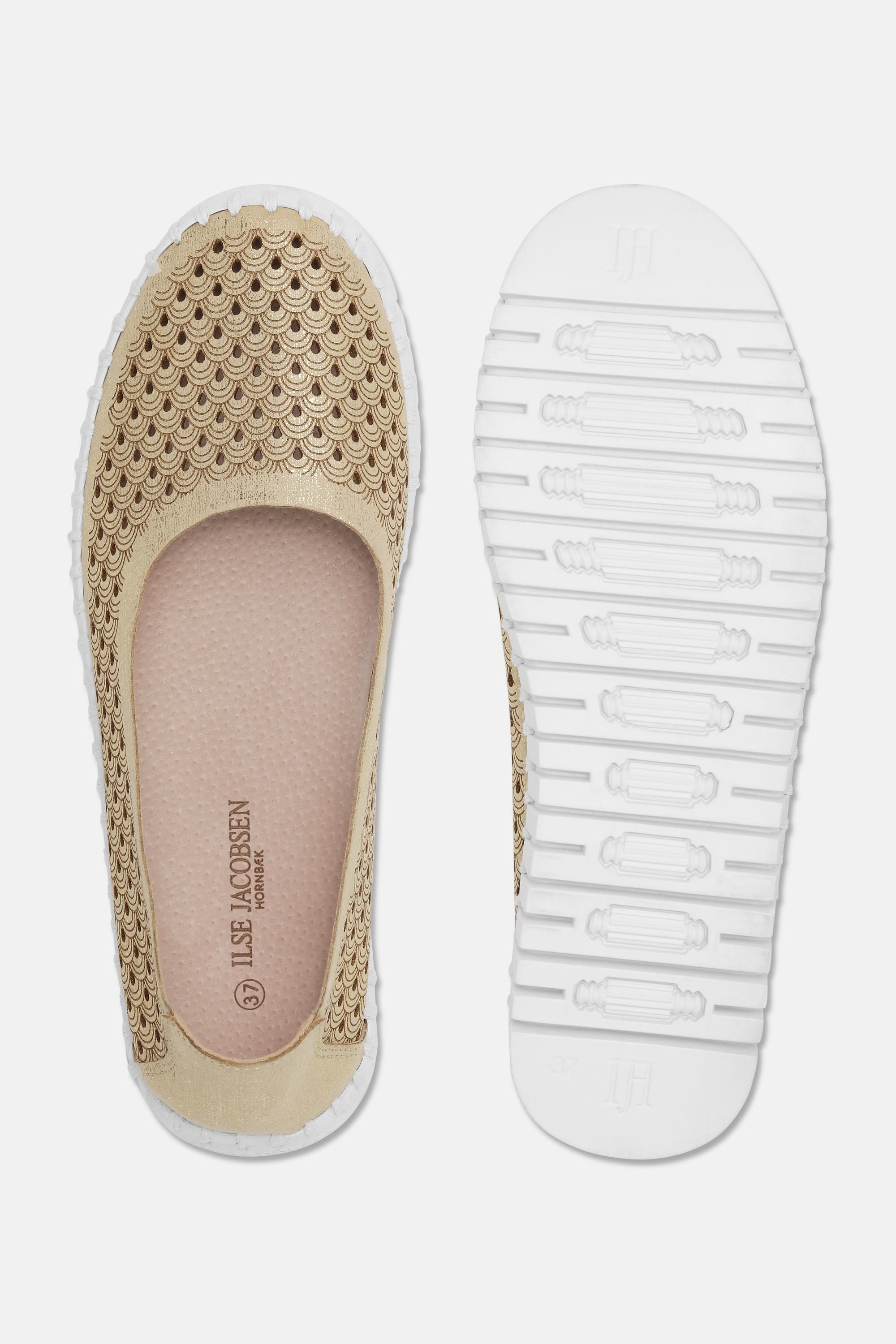 Tulip Sko Glitter - Platin White