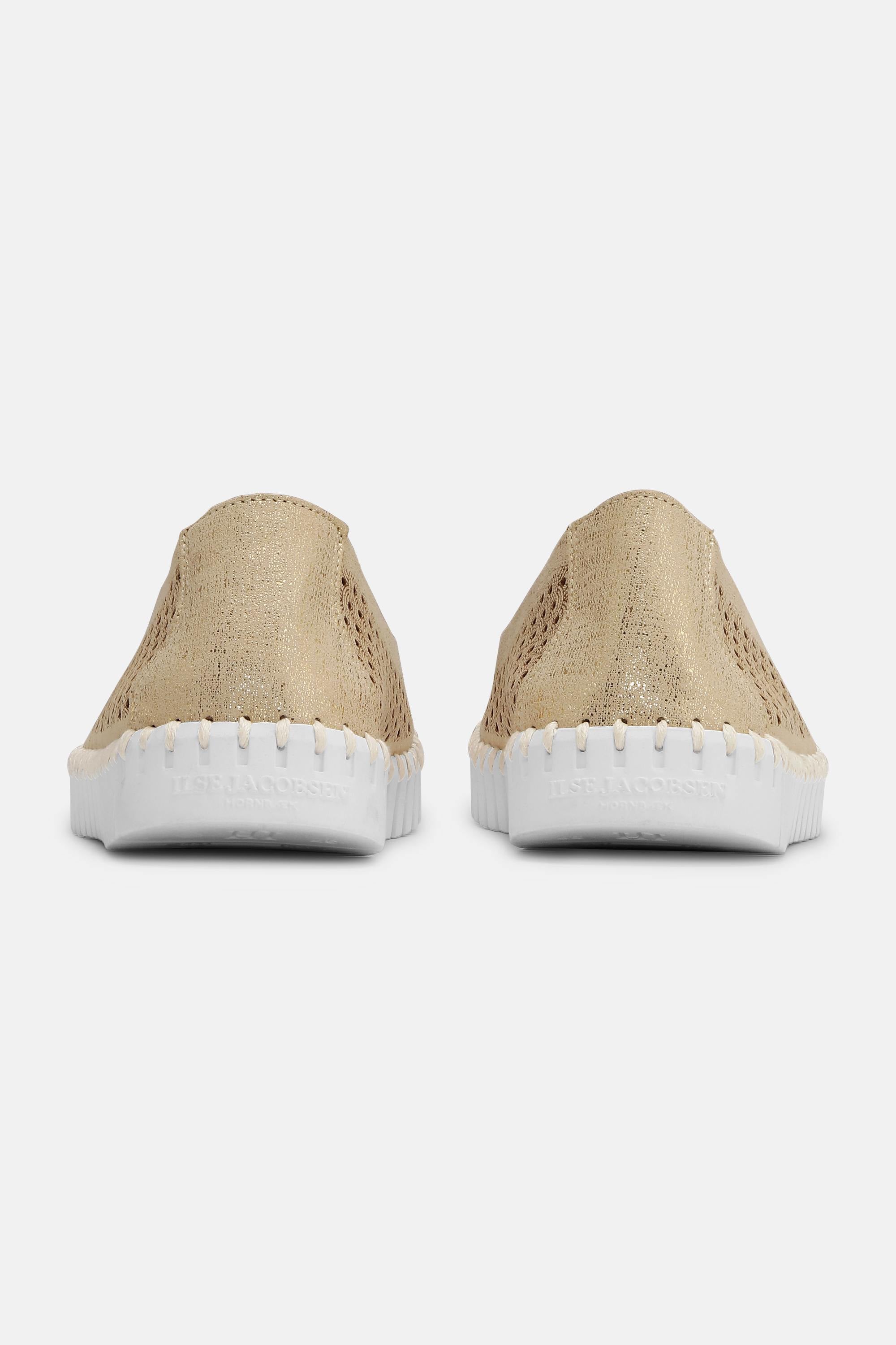 Tulip Sko Glitter - Platin White