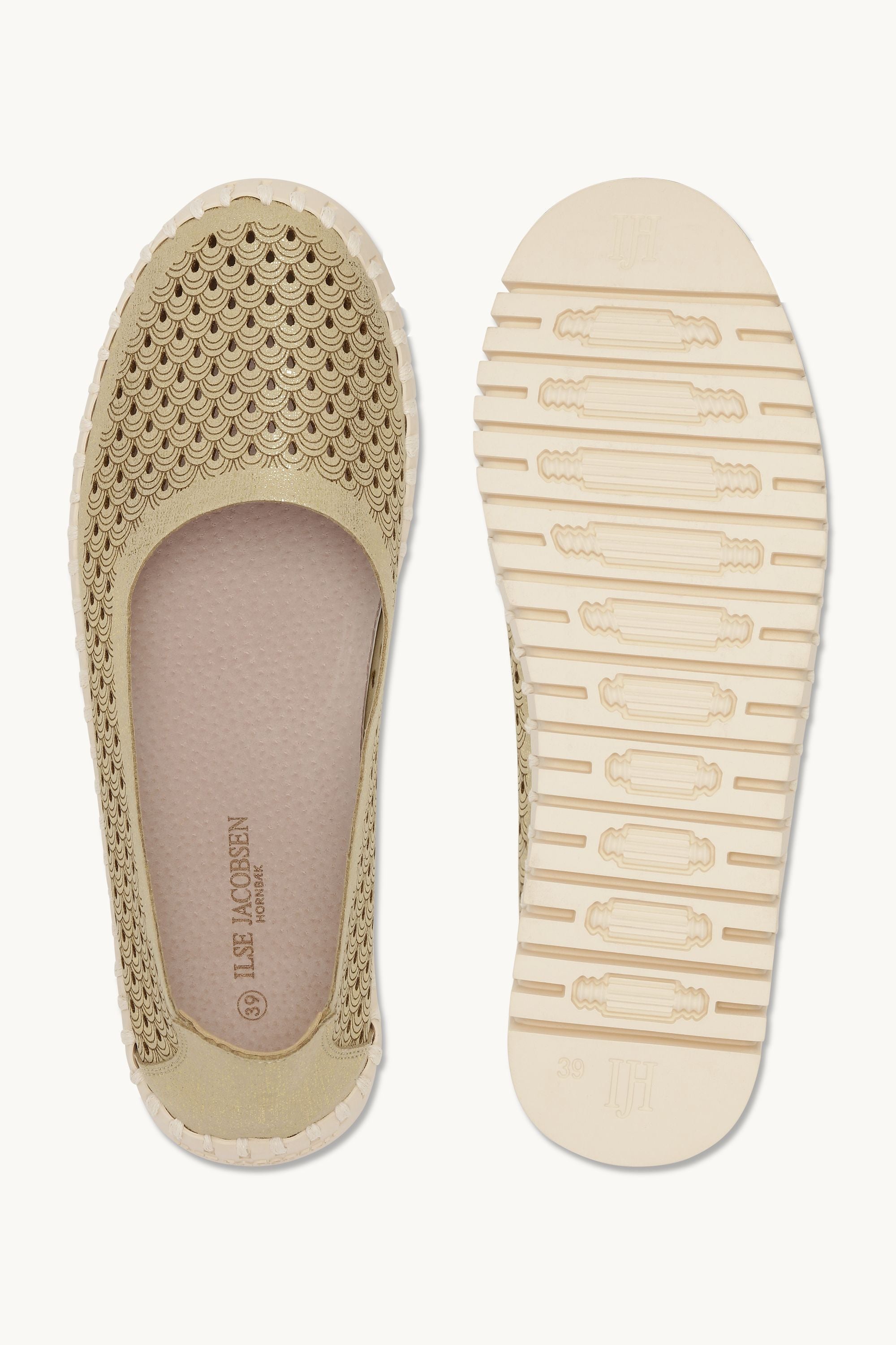 Tulip Sko Glitter - Platin Pearled Ivory