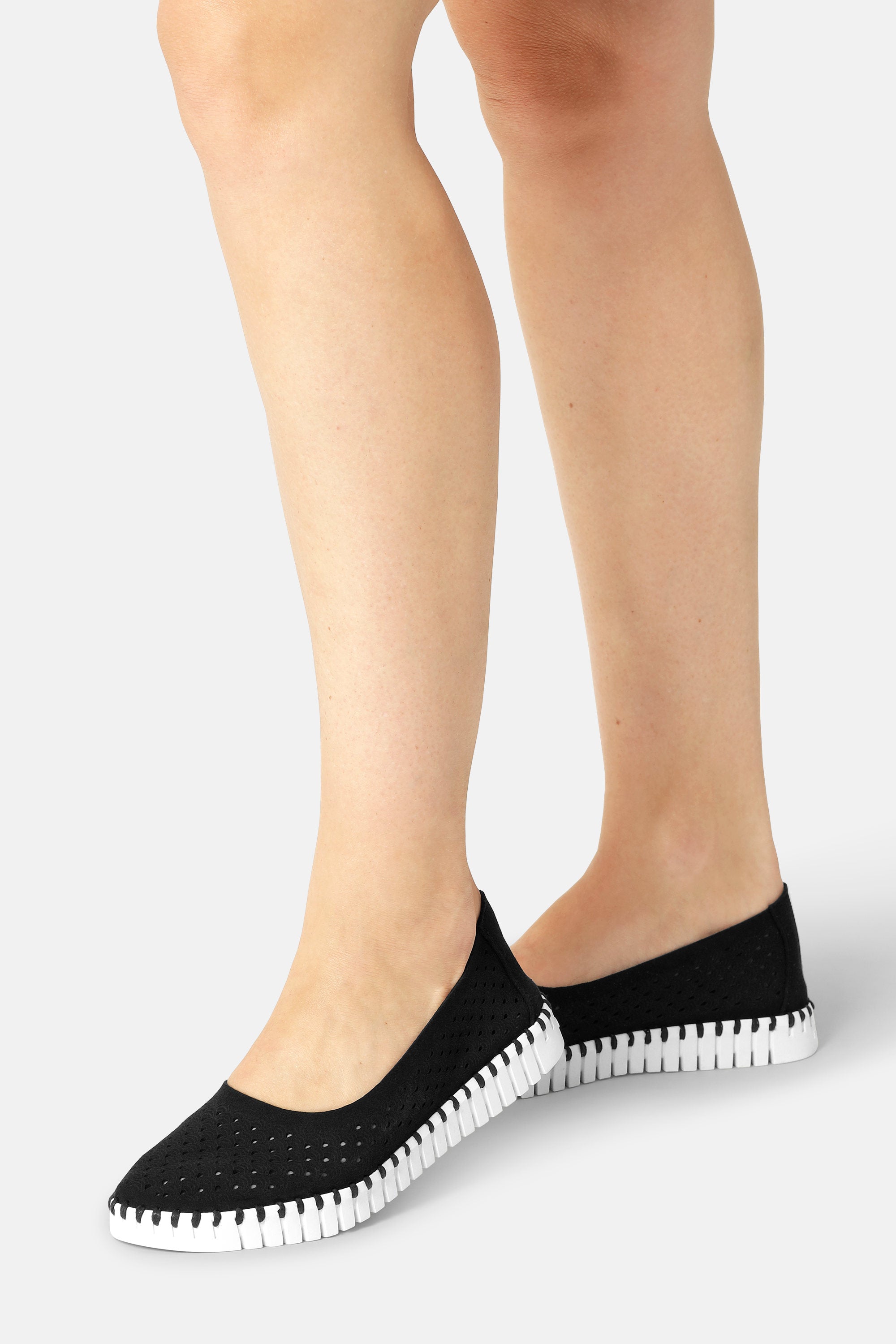 Ballerina Sko - Black White