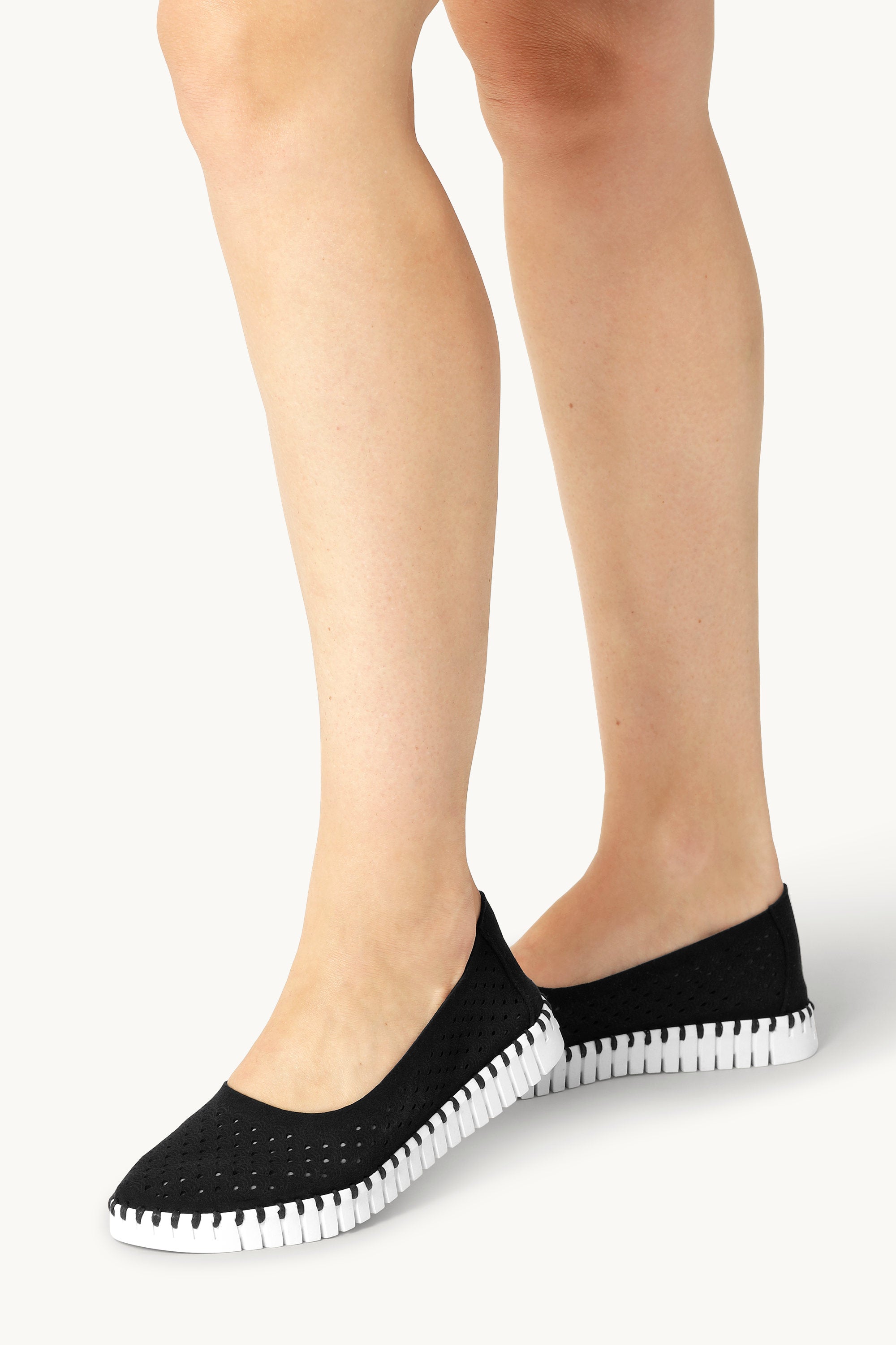 Ballerina Sko - Black White