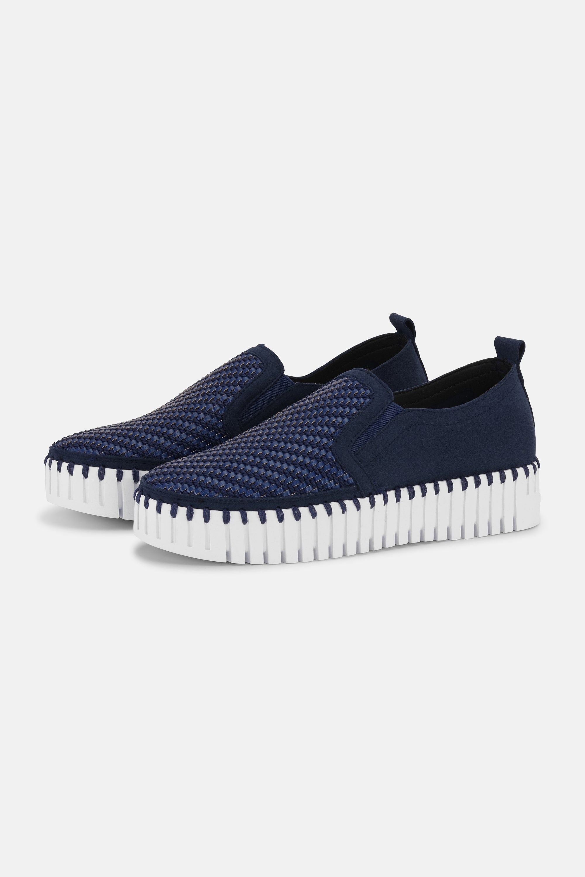 Platform Tulip Sko - Dark Indigo White