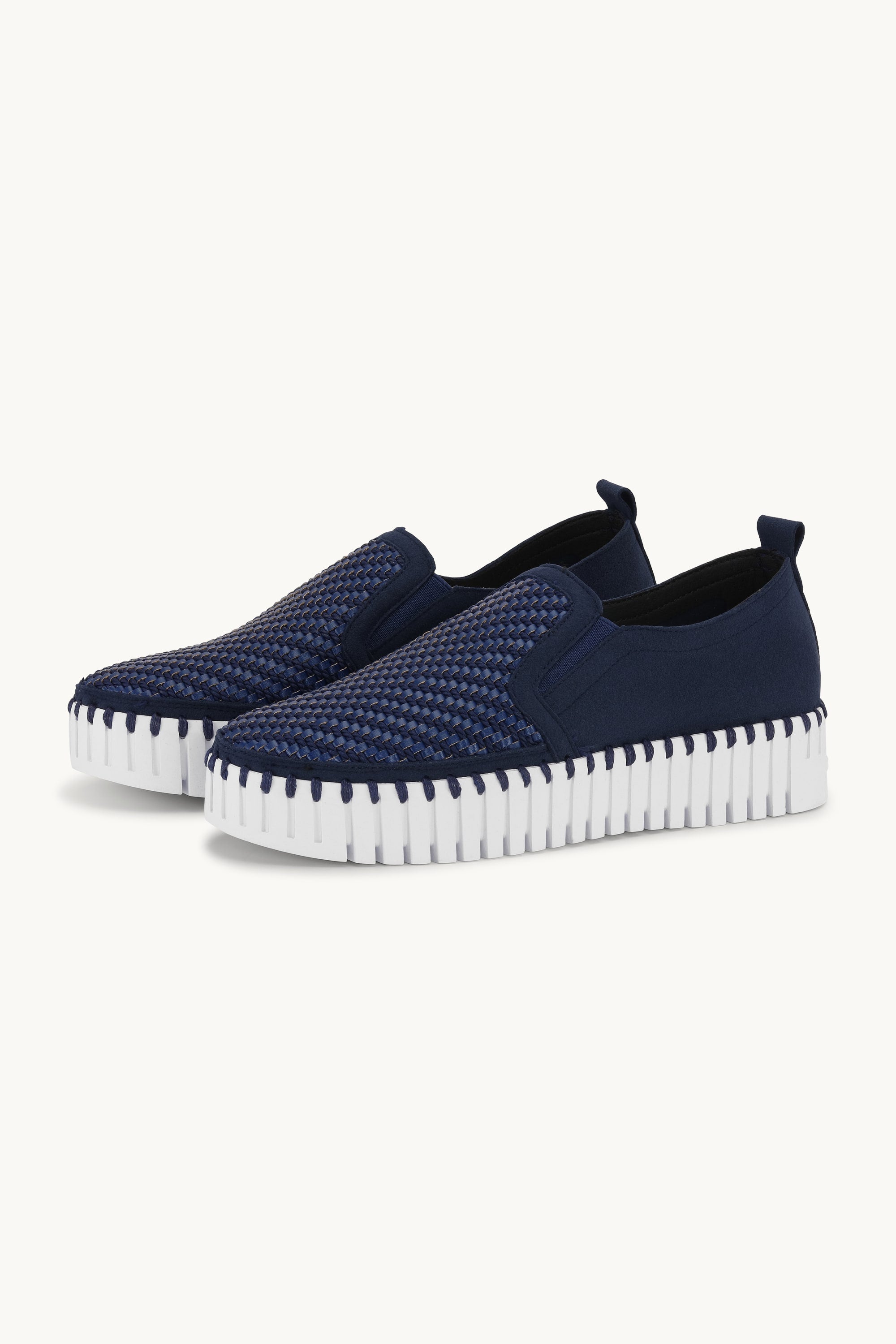 Platform Tulip Sko - Dark Indigo White