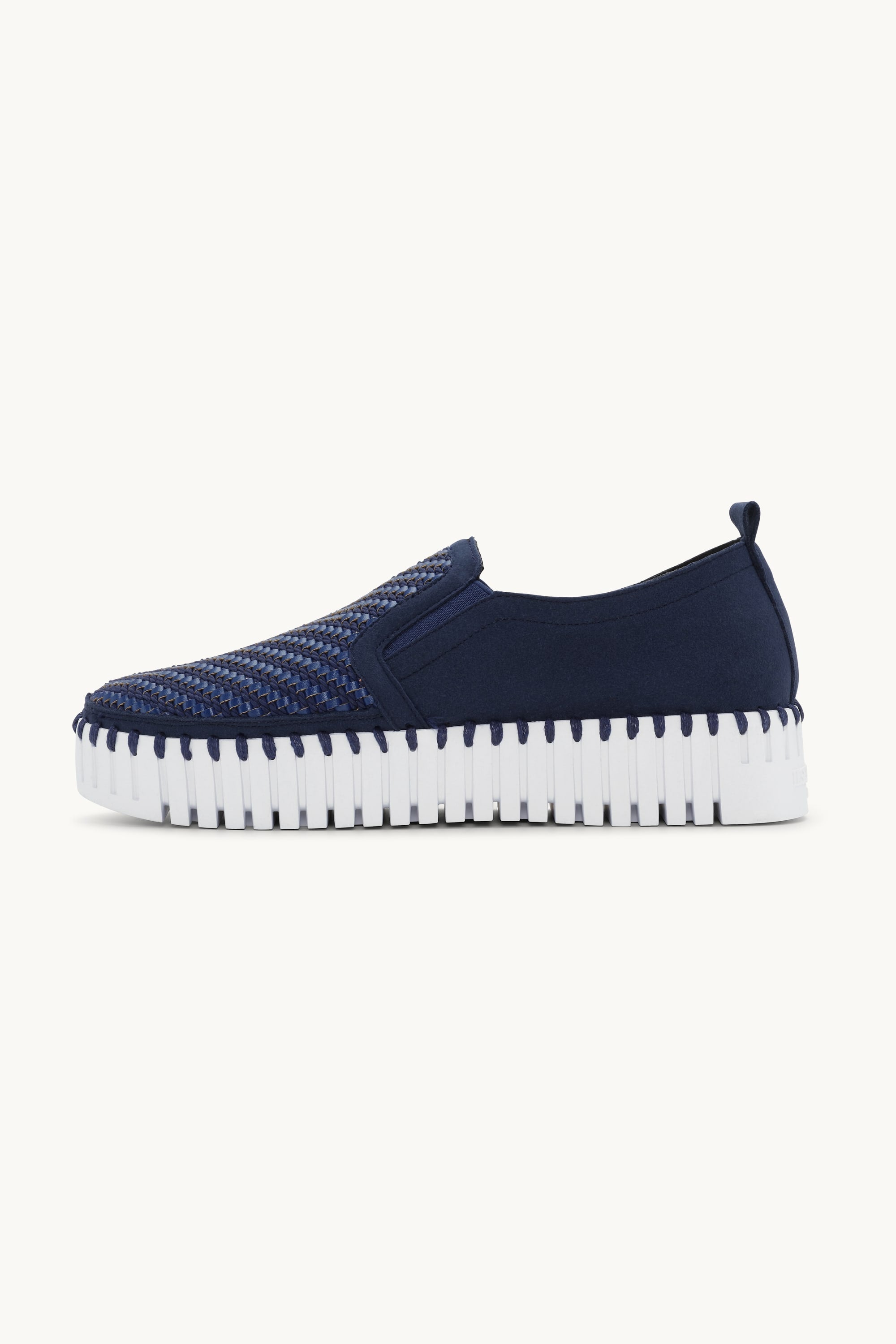 Platform Tulip Sko - Dark Indigo White