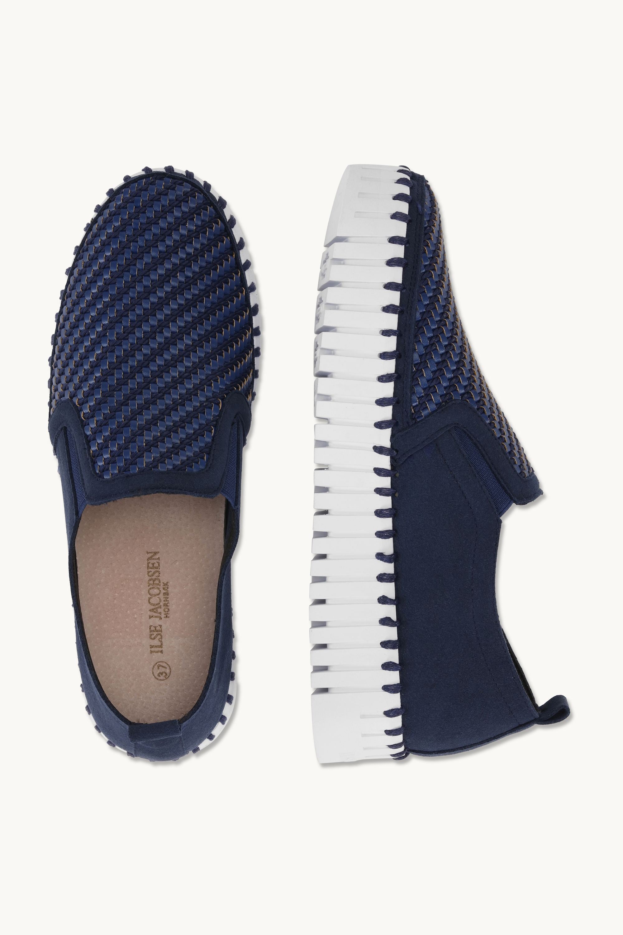 Platform Tulip Sko - Dark Indigo White
