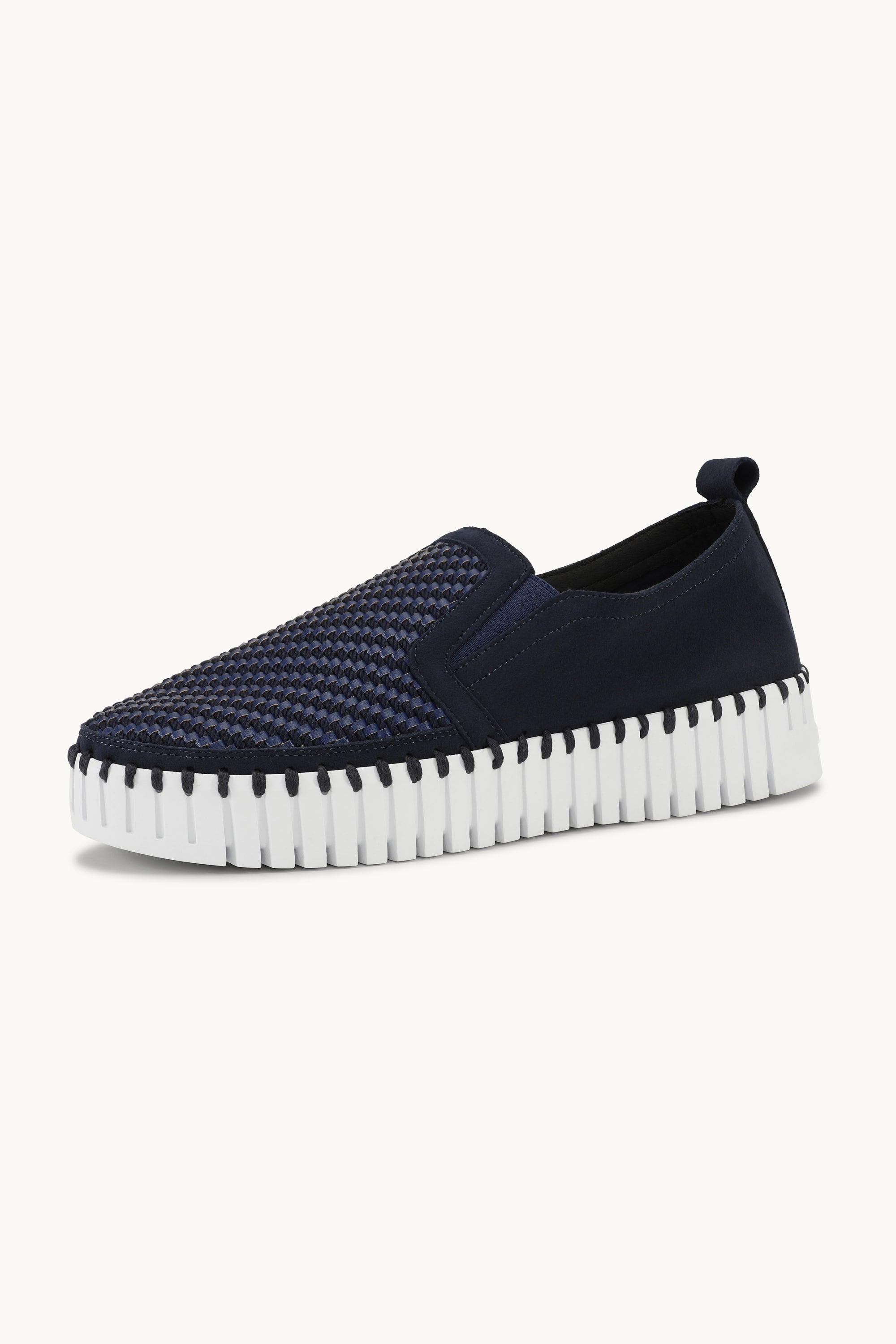 Platform Tulip Sko - Dark Indigo White