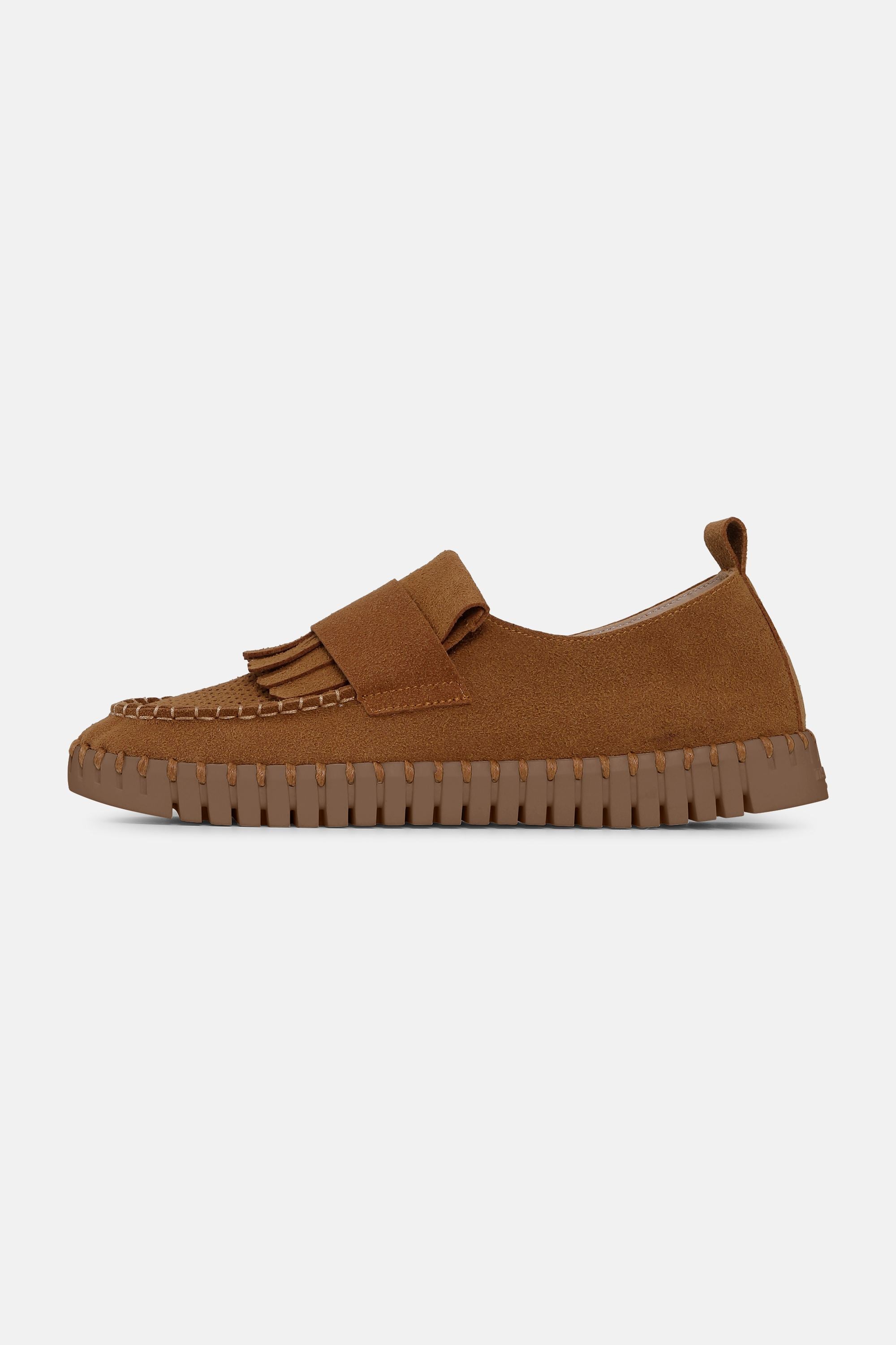 Tulip Fringe Loafer - Cashew Cashew