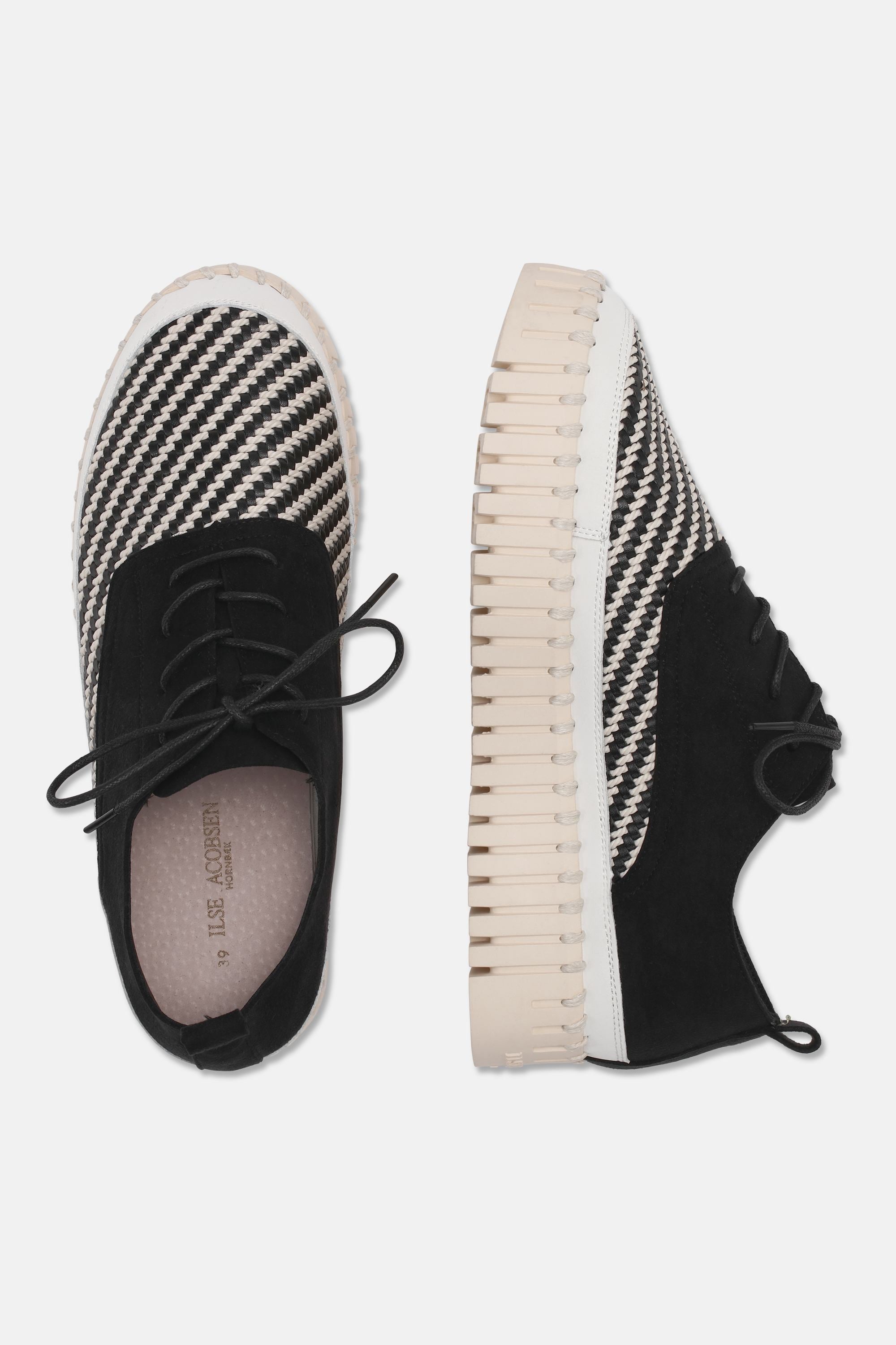 Tulip Sko Med Snørebånd - Black