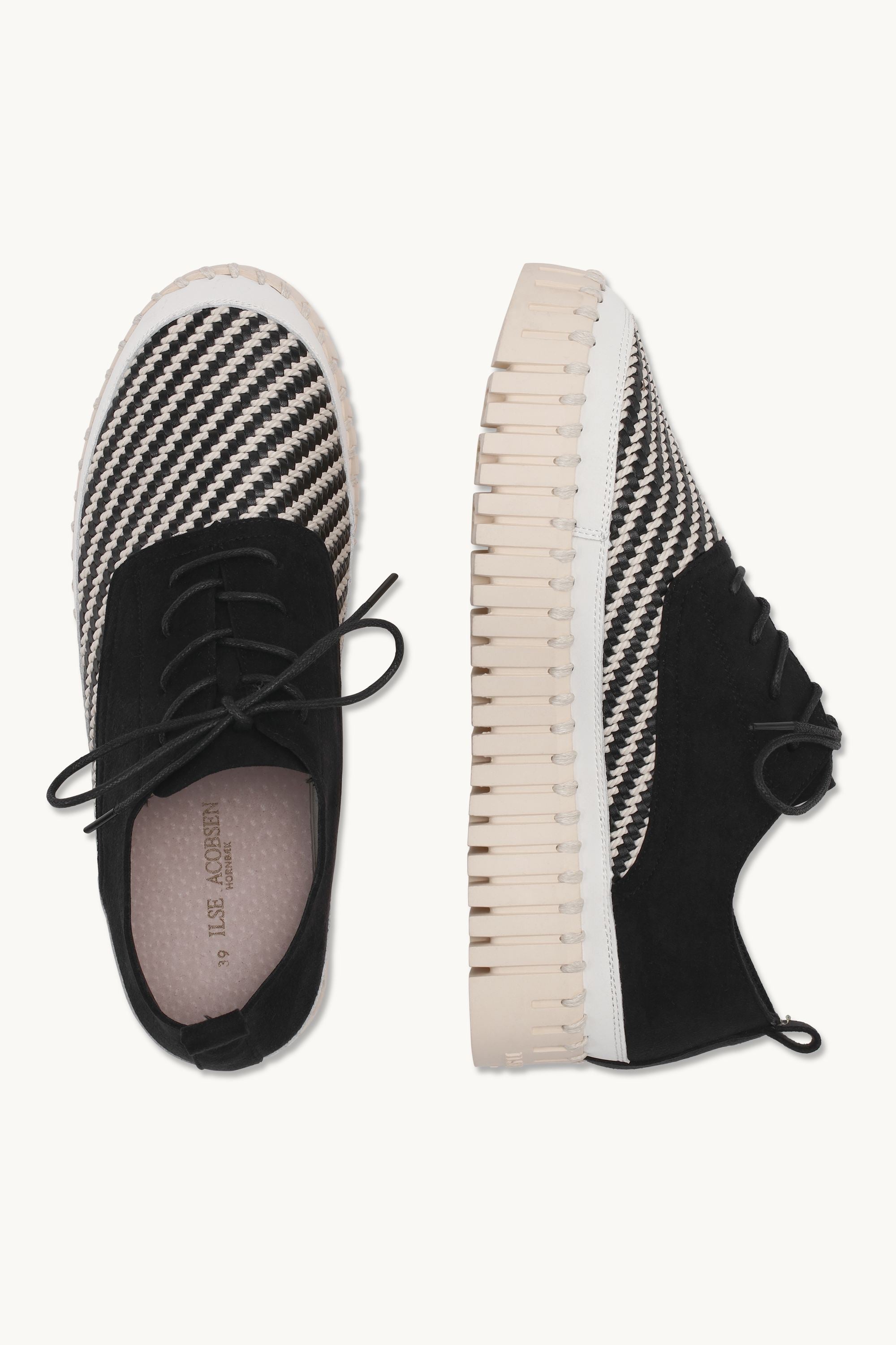 Tulip Sko Med Snørebånd - Black