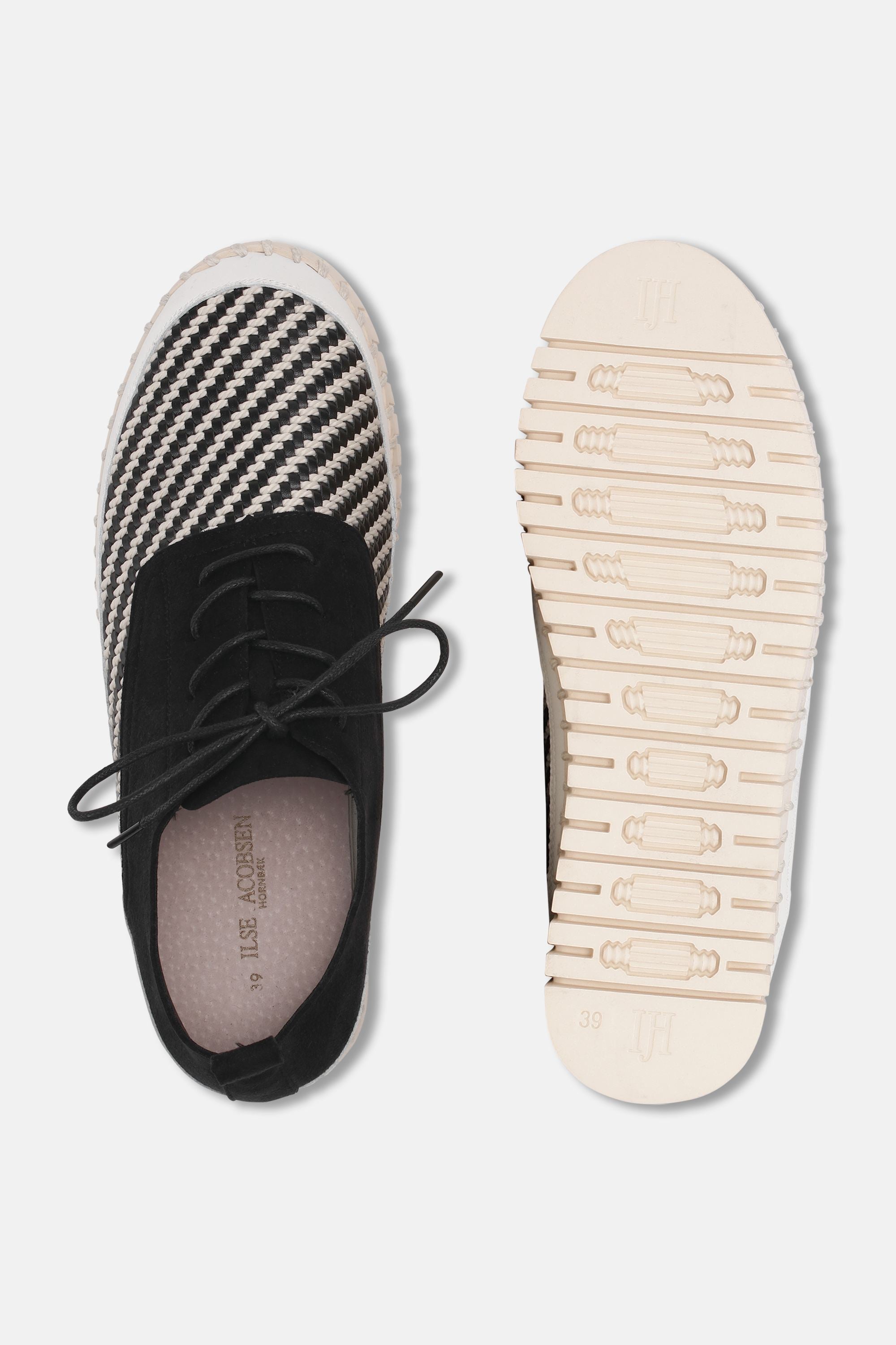 Tulip Sko Med Snørebånd - Black